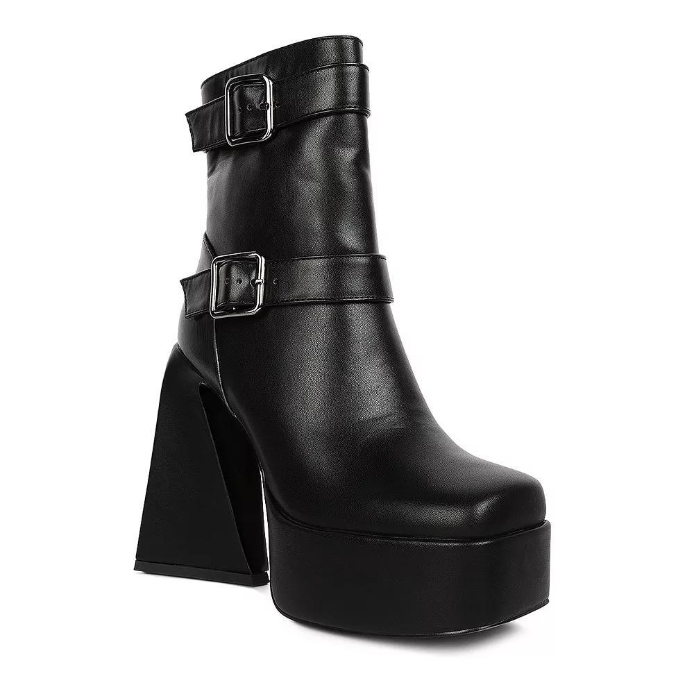 London Rag Hot Cocoa Women's High Heel Ankle Boots, Size: 5, Black Product Image