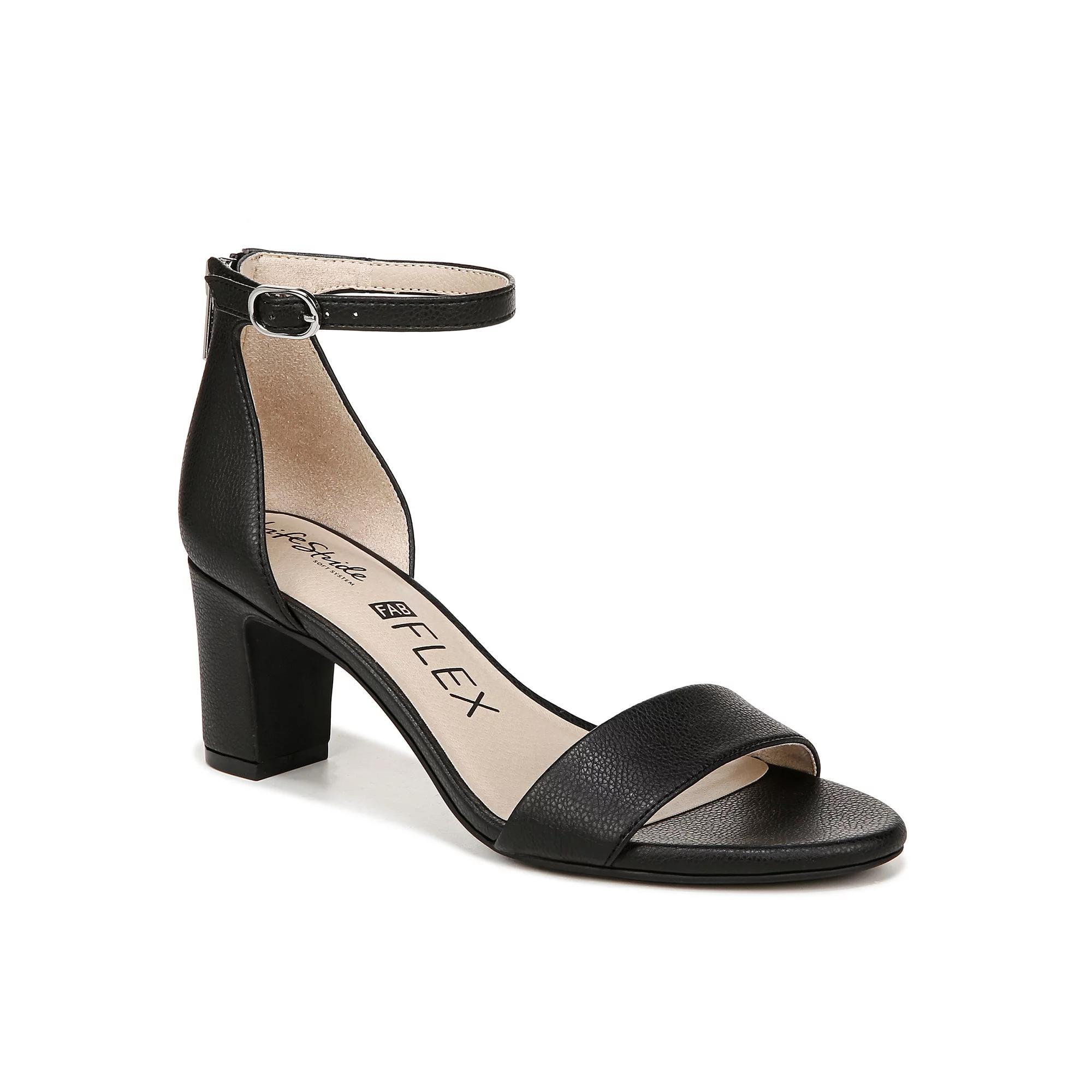LifeStride Florence Women's Ankle Strap Pumps, Size: 7 Wide, Black Product Image