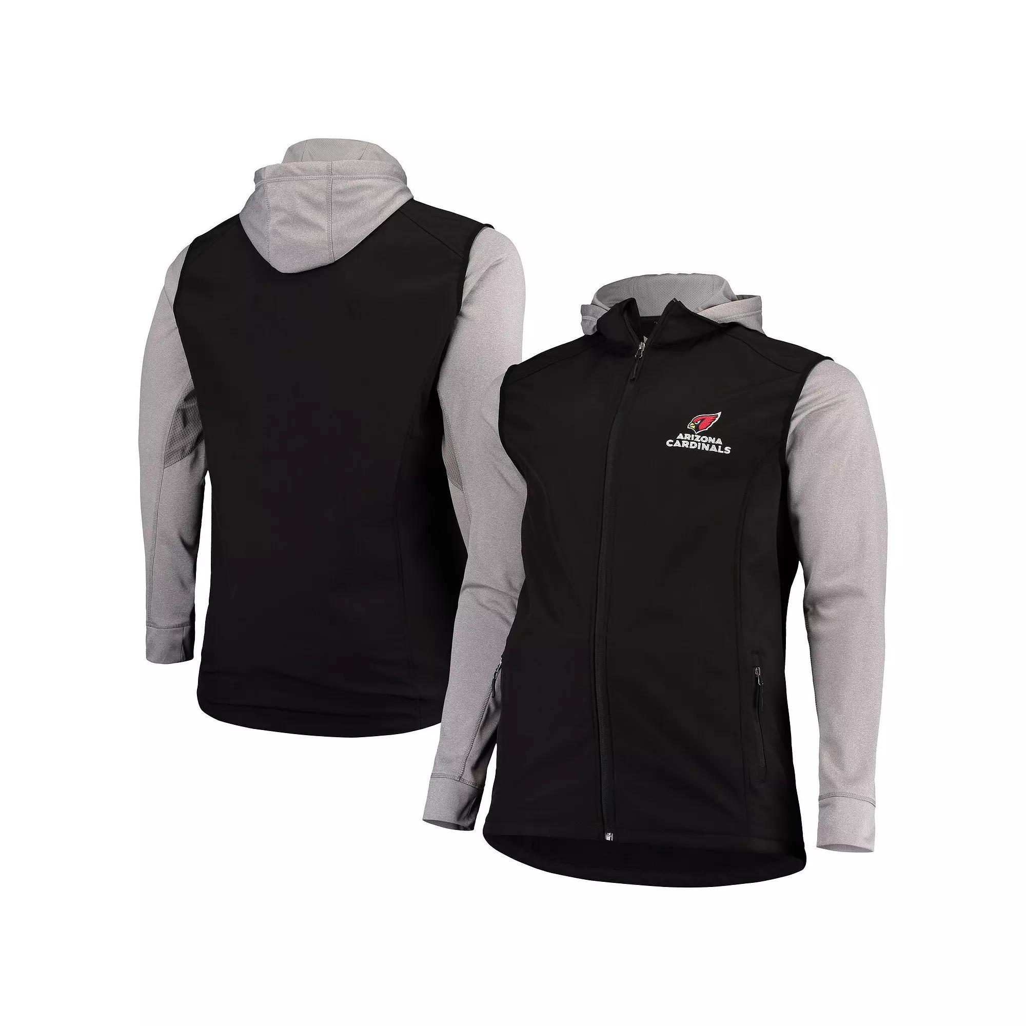 Men's Dunbrooke Black/Gray Arizona Cardinals Big & Tall Alpha Full-Zip Hoodie Jacket, Size: 2XLT Product Image