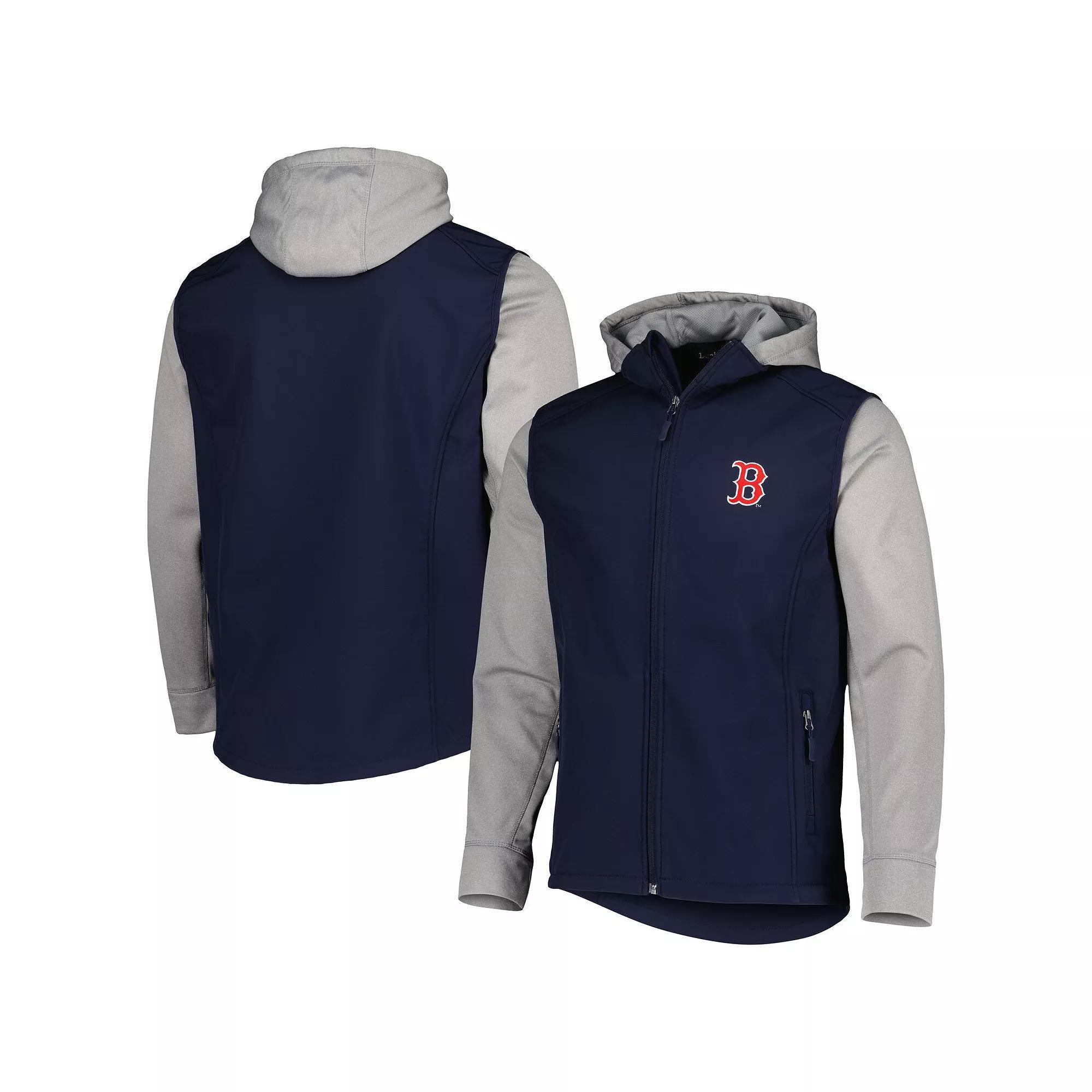 Men's Dunbrooke Navy/Heather Gray Boston Red Sox Alpha Full-Zip Jacket, Size: Small, Blue Product Image