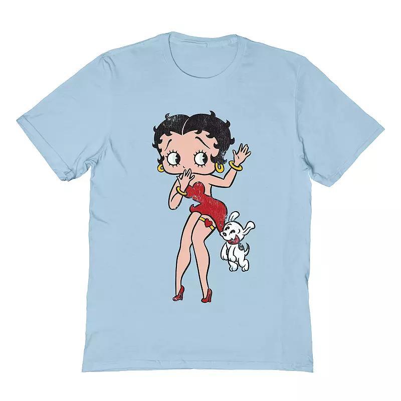 Men's Betty Boop T-Shirt, Size: XXL, Light Blue Product Image