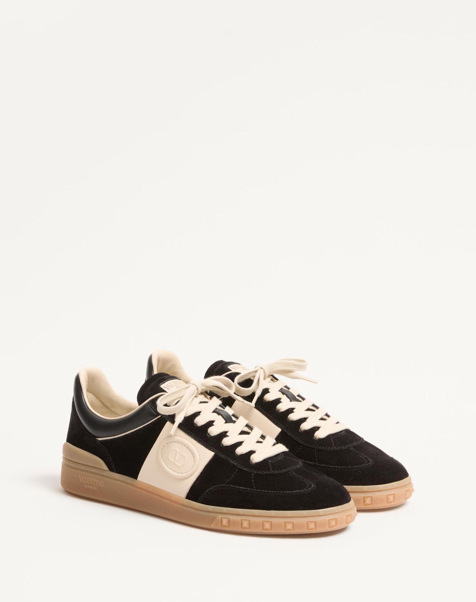 Upvillage Low Top Sneaker In Split Leather And Calfskin Nappa Leather Product Image