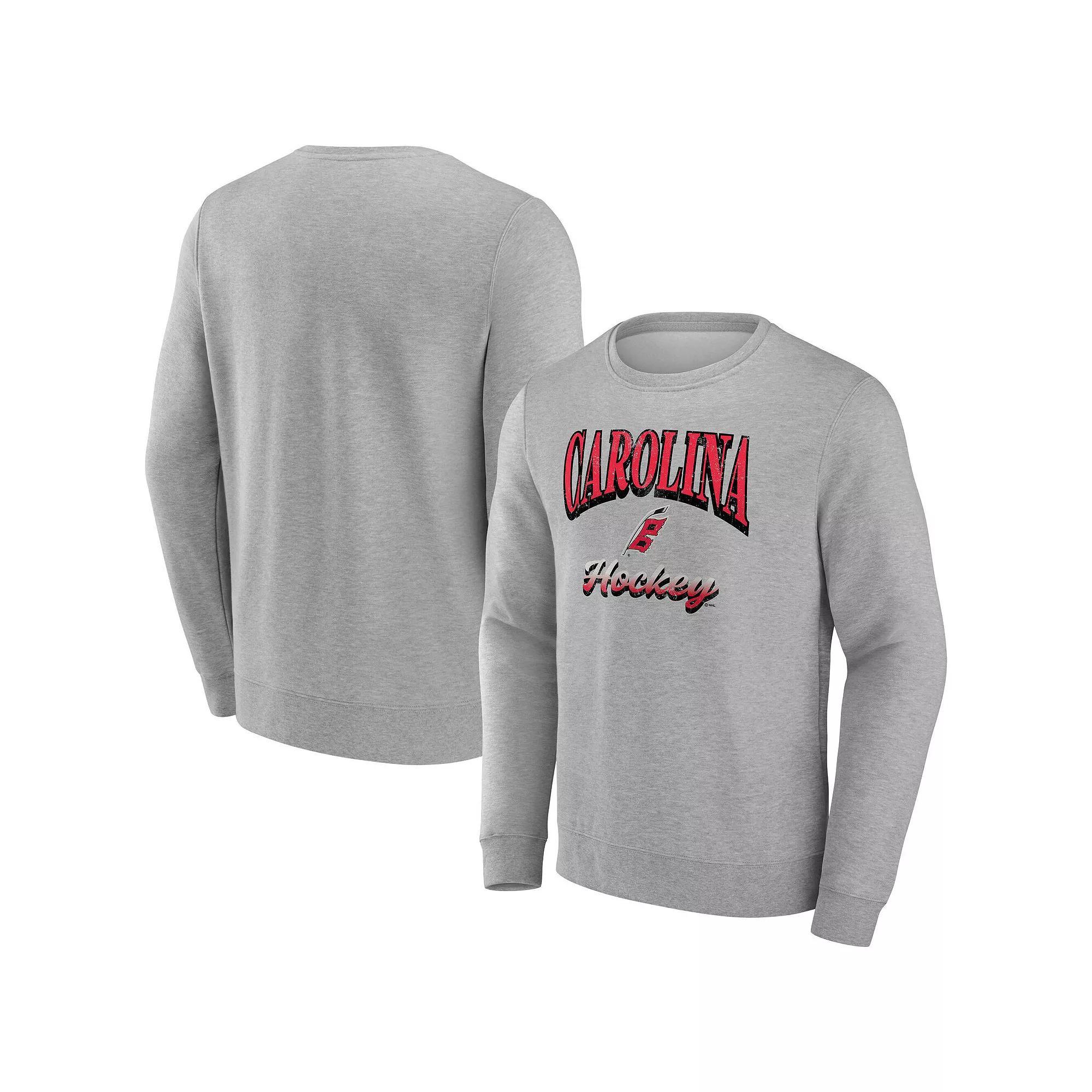 Men's Fanatics Gray Carolina Hurricanes Light the Candle Fleece Pullover Sweatshirt, Size: 3XL, Grey Product Image