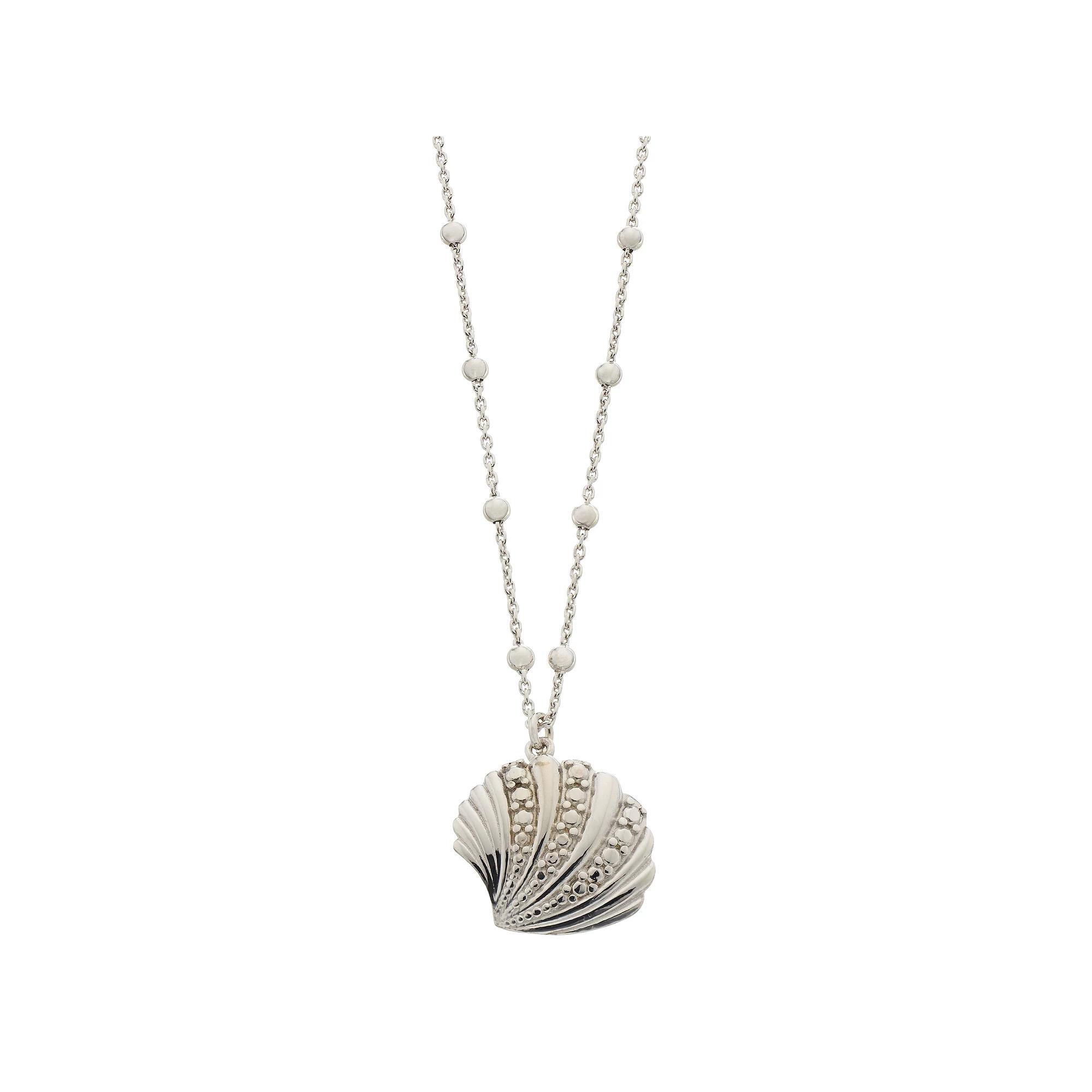 Sterling Silver Seashell Necklace, Women's, Size: 18" Product Image
