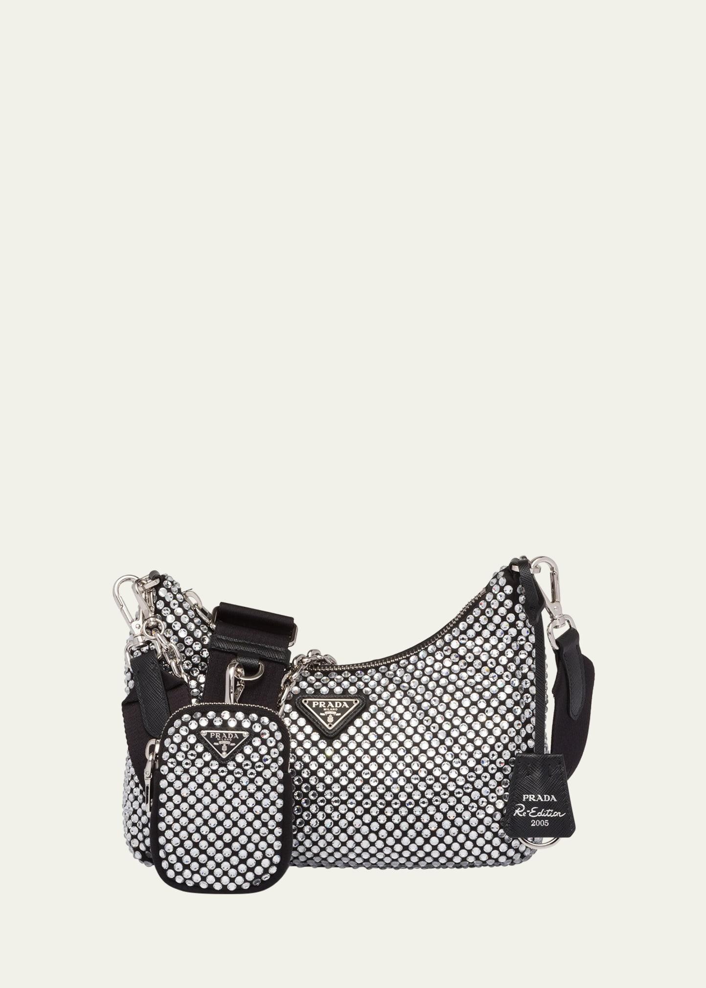Womens Re-Edition 2005 Satin Bag With Crystals Product Image