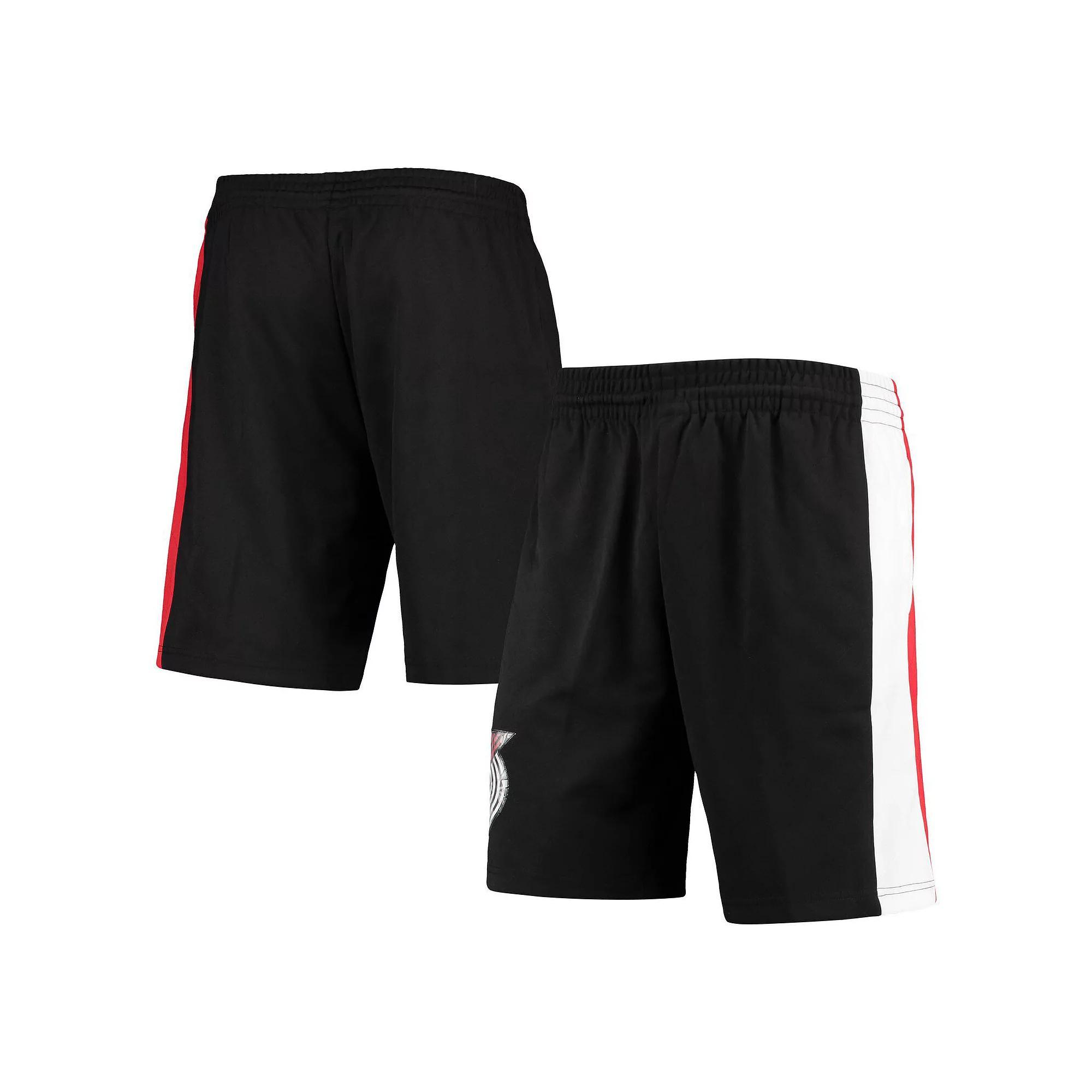Men's Mitchell & Ness Black Portland Trail Blazers Hardwood Classics 75th Anniversary Swingman Shorts, Size: Large Product Image