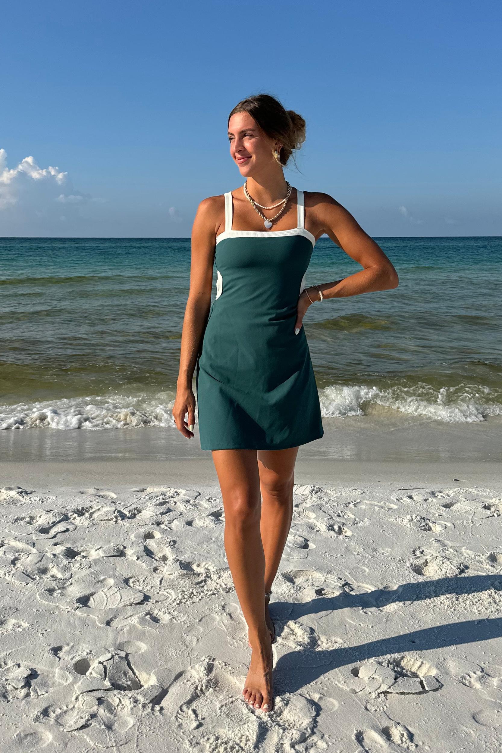 Sage Dress Pine Green Product Image
