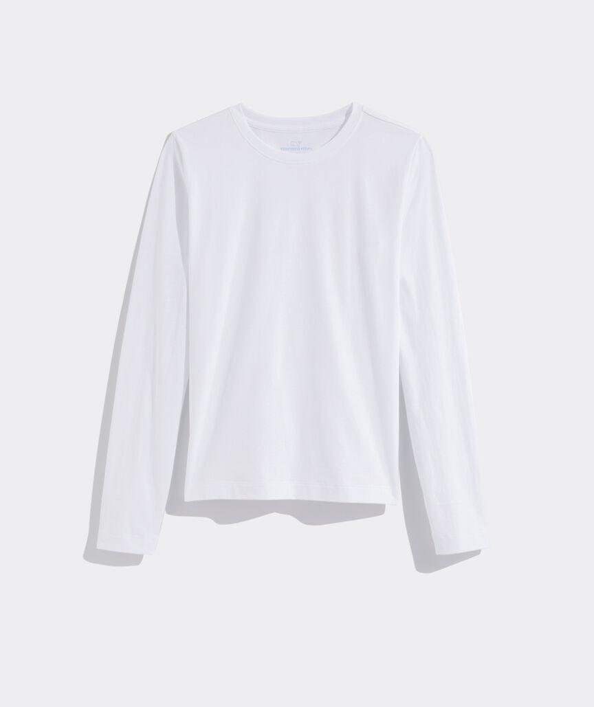 Pima Cotton Long-Sleeve Crewneck Tee Product Image