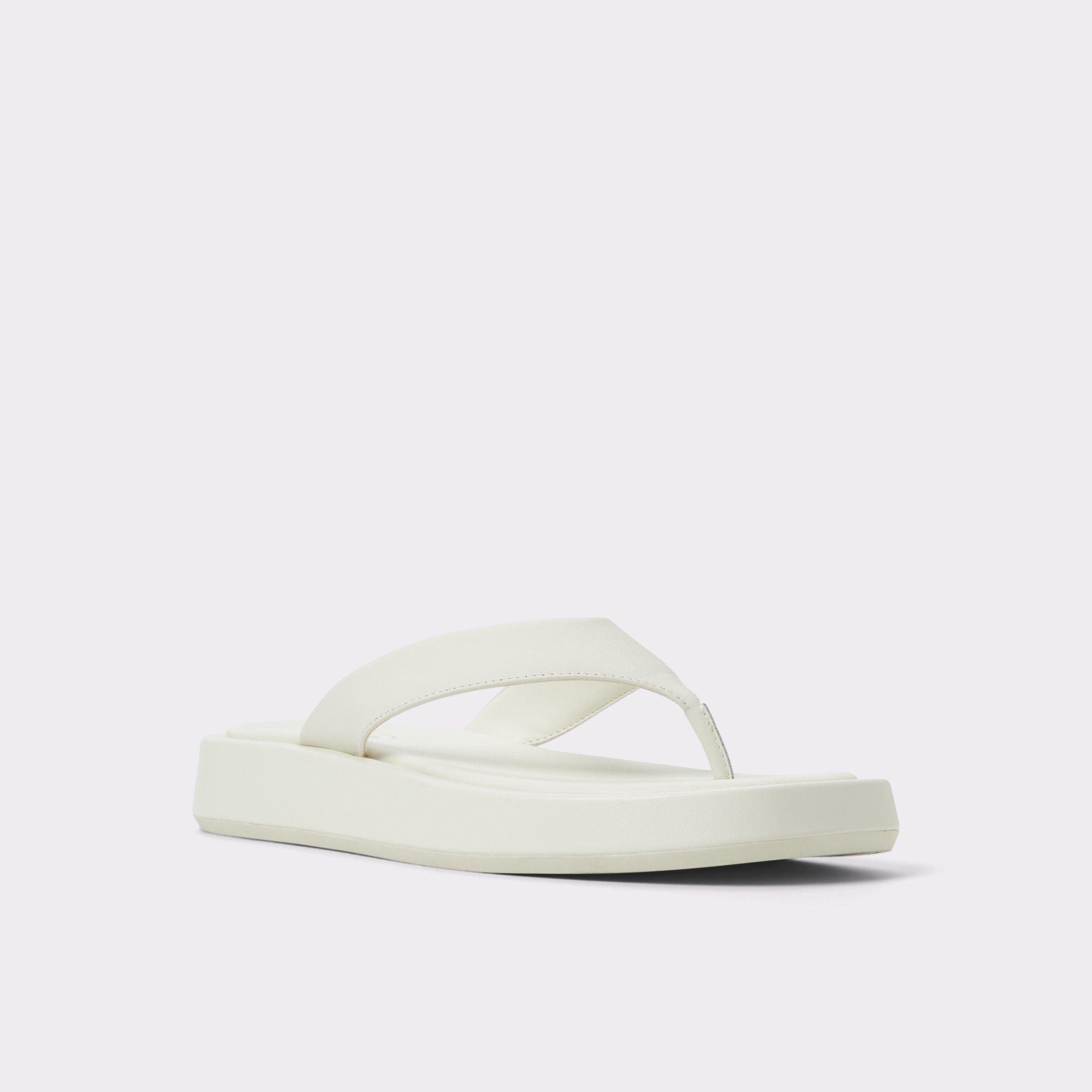 ALDO Grettle - Women's Flat Sandals - White, Size 7 Product Image
