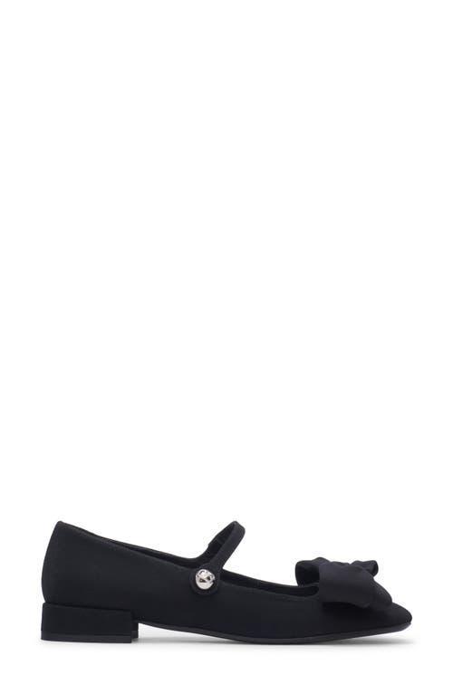 VALENTINO GARAVANI Black Mary Janes With Bow Detail In Crepe Fabric Woman In Multicolor Product Image