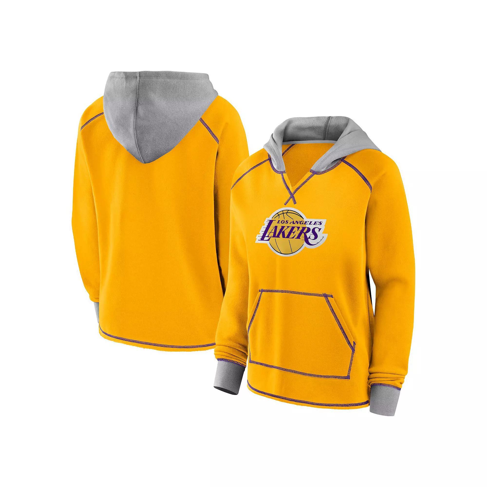 Women's Gold Los Angeles Lakers Boom Pullover Hoodie, Size: Large Product Image
