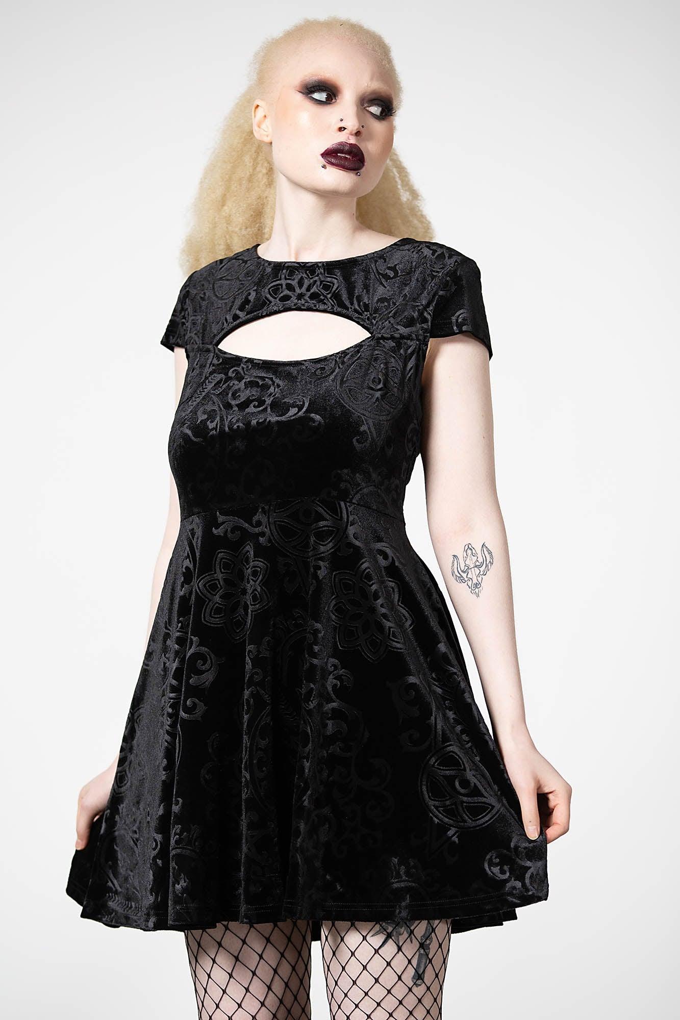 Blasphemia Keyhole Skater Dress Female Product Image