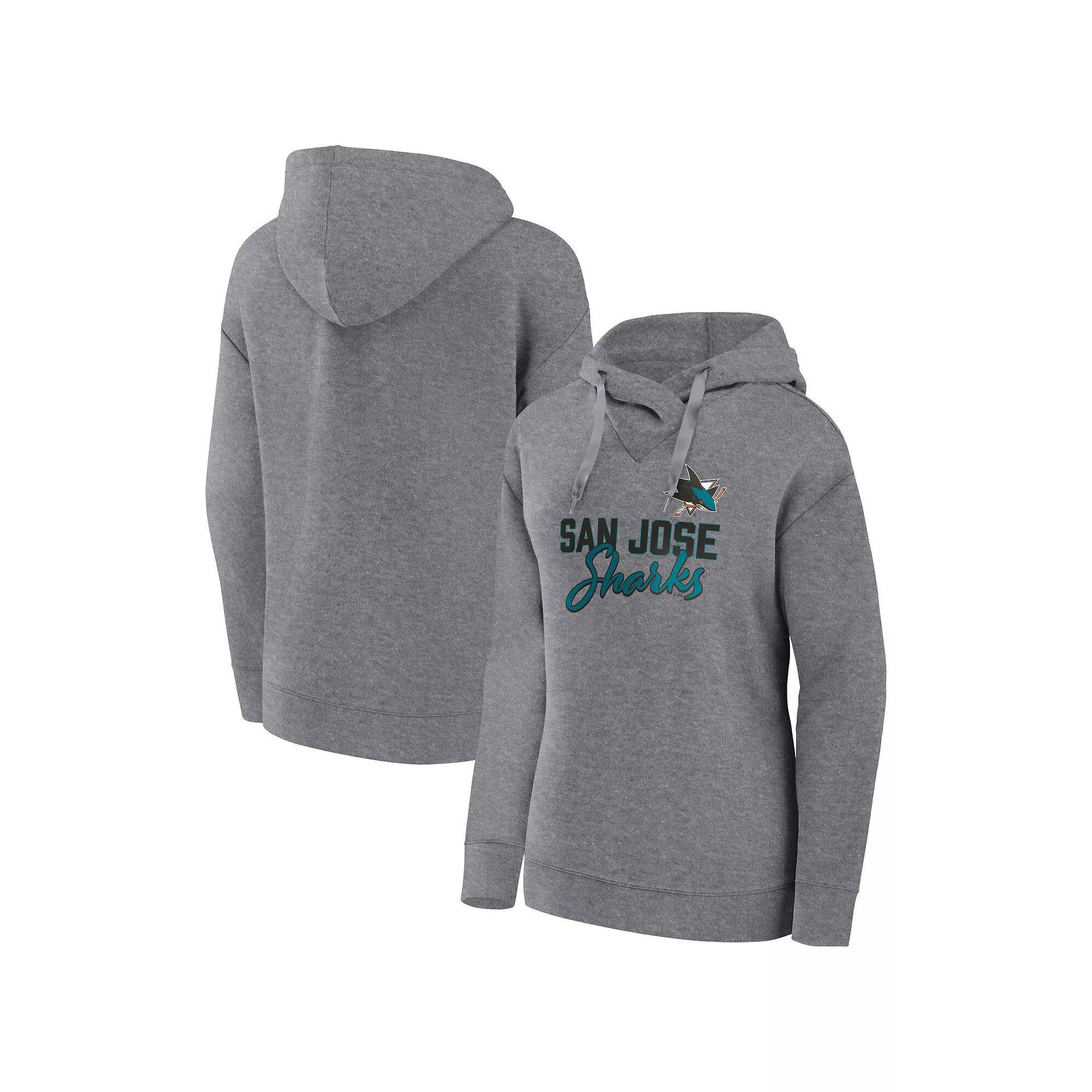Women's Fanatics Branded Heather Gray Seattle Kraken Script Favorite Pullover Hoodie, Size: Small, Krk Grey Product Image