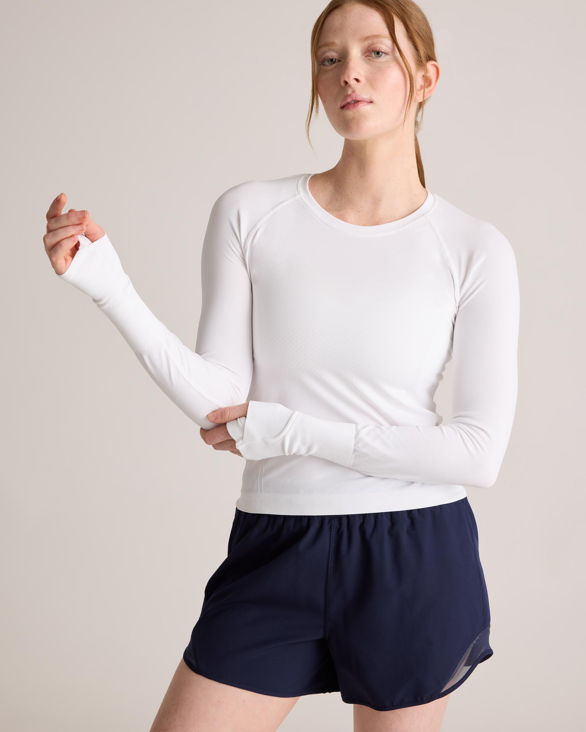 Quince | Women's Seamless Waist-Length Long Sleeve Top Nylon Product Image