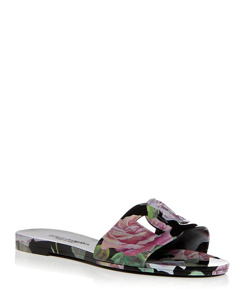 Dolce & Gabbana Womens Logo Pool Slide Sandals Product Image