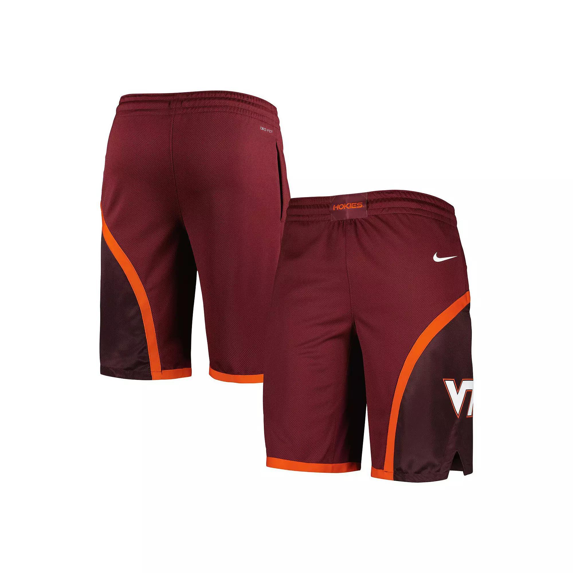 Men's Nike Maroon Virginia Tech Hokies Replica Performance Basketball Shorts, Size: XL, Red Product Image