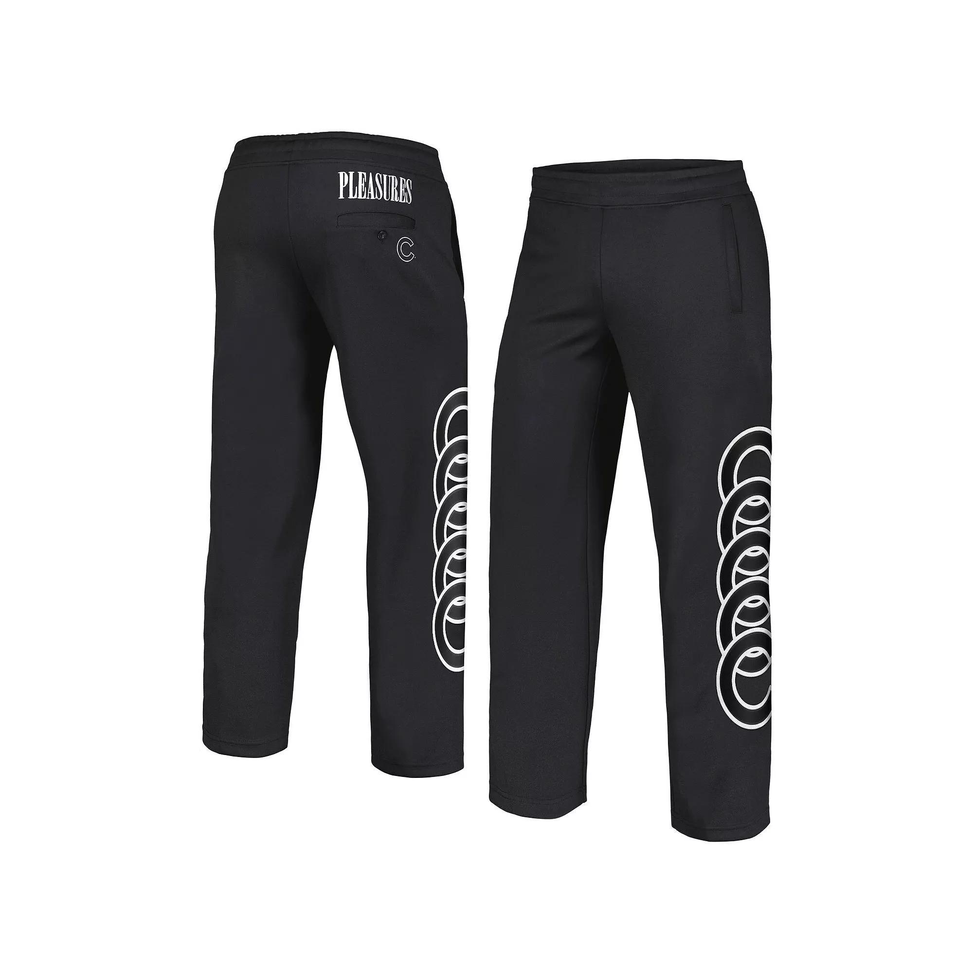 Men's Black Chicago Cubs Pitcher Track Pants, Size: XL Product Image