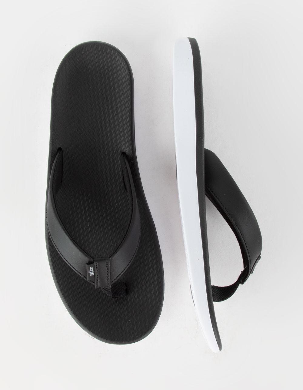 NIKE Bella Kai Womens Flip Flop Sandals - BLK/WHT Product Image