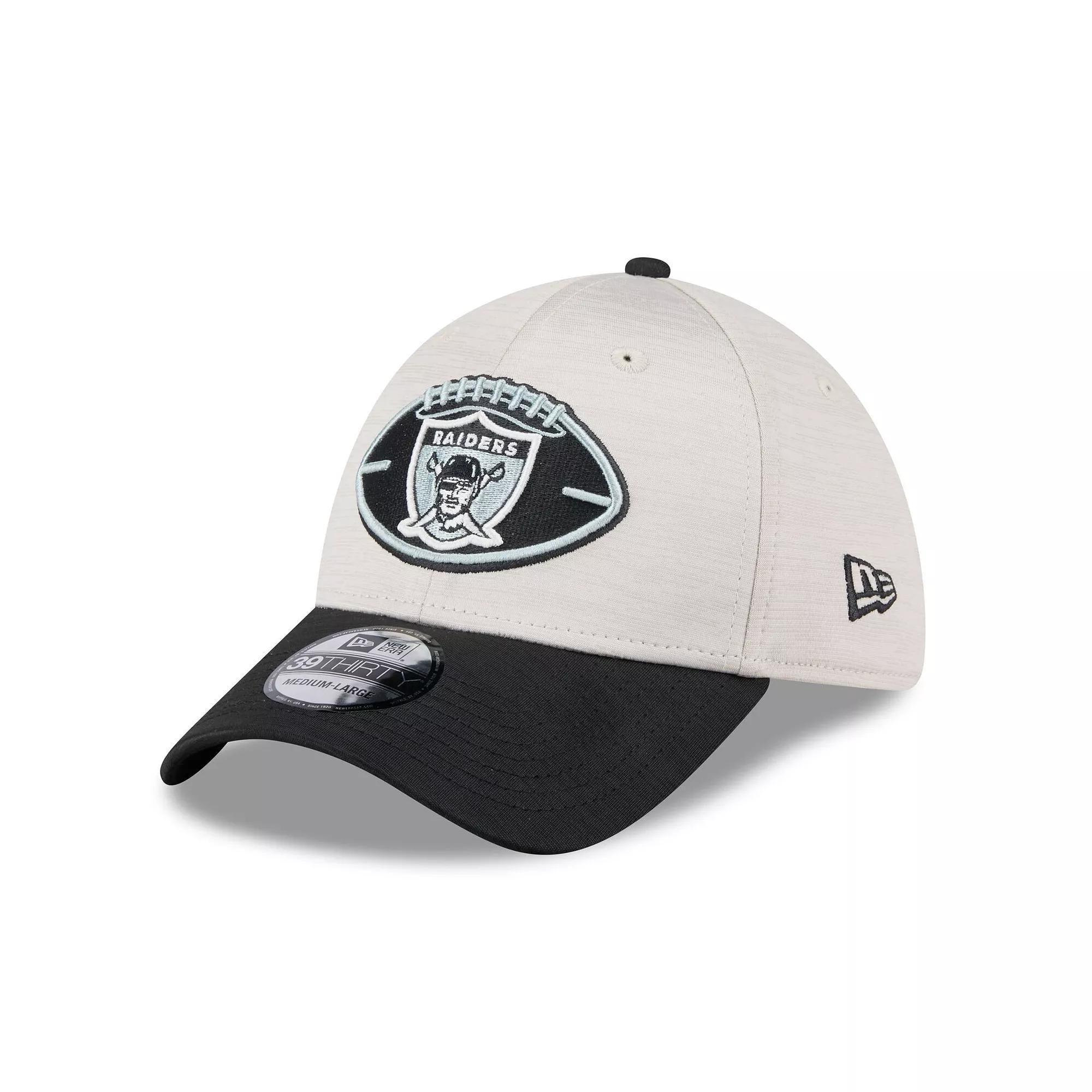 Men's New Era Stone/Black Las Vegas Raiders 2024 Sideline Historic 39THIRTY Flex Hat, Size: Small/Medium, Lvr Team Product Image