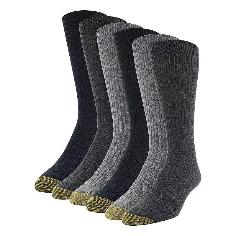 Men's GOLDTOE® 6-pack Stanton Crew Socks, Size: 6-12, Blue Product Image