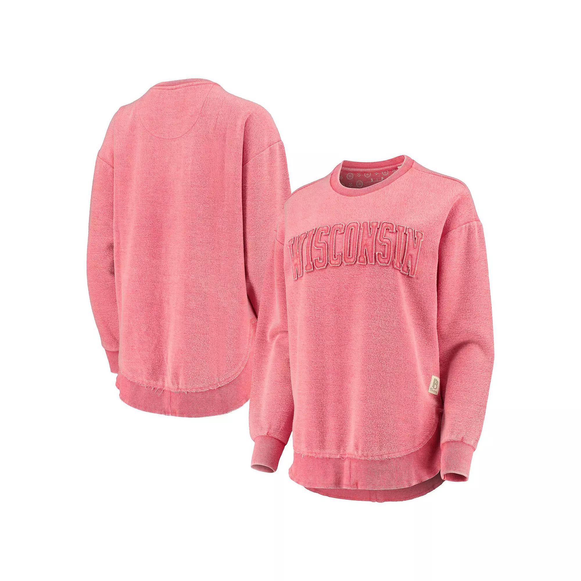 Women's Pressbox Red Wisconsin Badgers Ponchoville Pullover Sweatshirt, Size: Medium Product Image