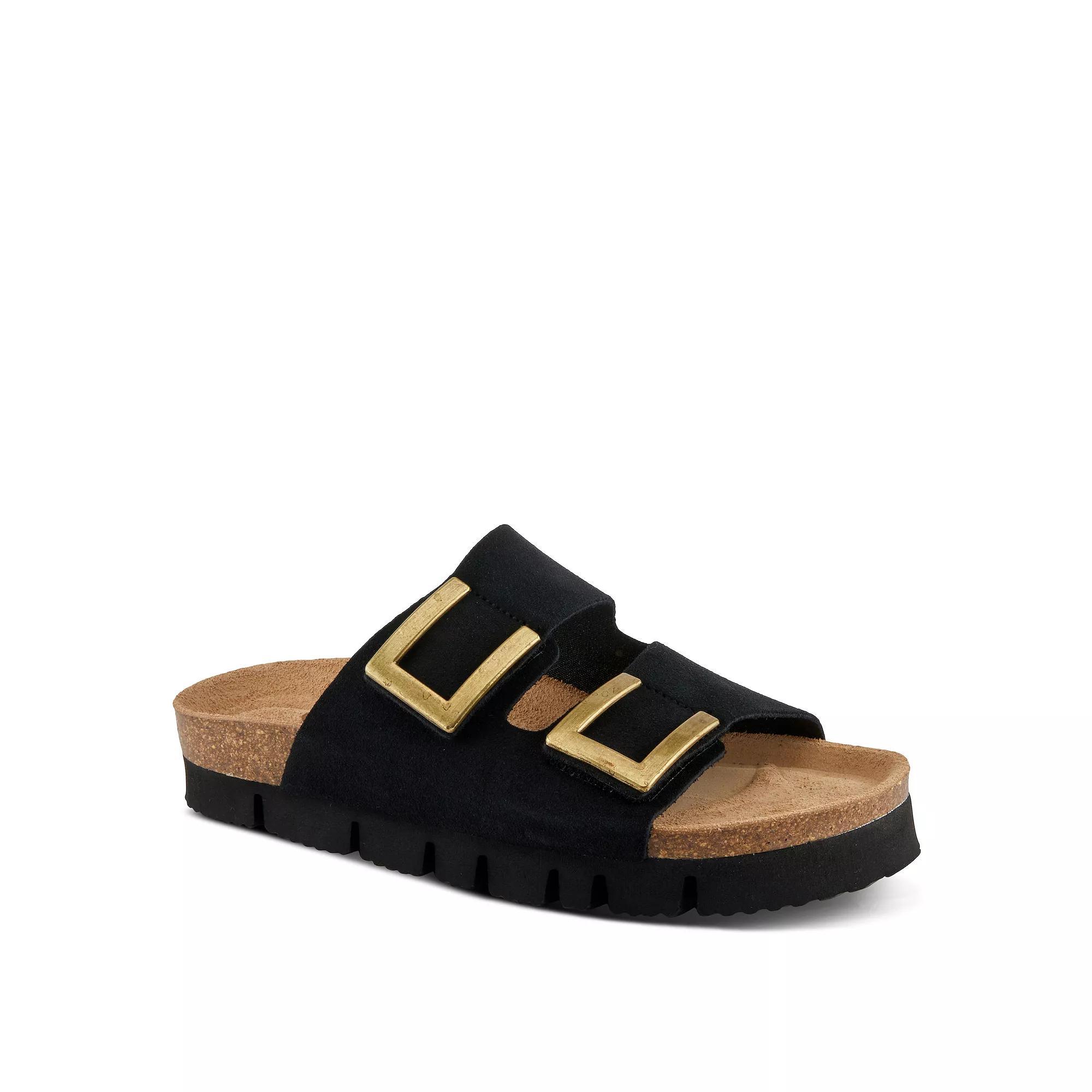 Spring Step Nesconset Women's Slide Sandals, Size: 40, Black Suede Product Image