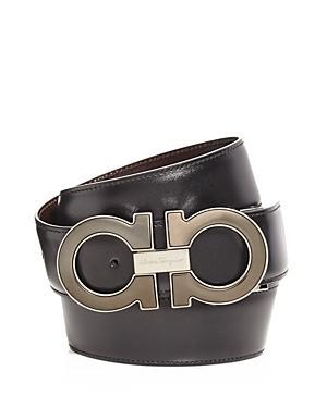 Mens Reversible Leather Gancini-Buckle Belt Product Image