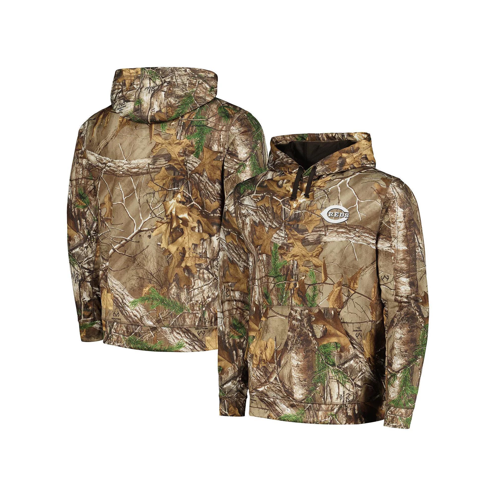 Men's Dunbrooke Camo Cincinnati Reds Champion Realtree Pullover Hoodie, Size: Large, Red Green Product Image