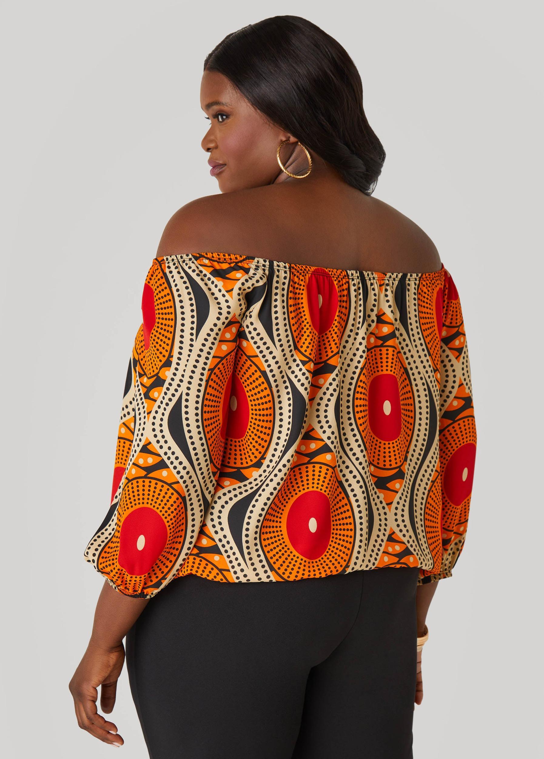Printed Off The Shoulder Blouse Product Image