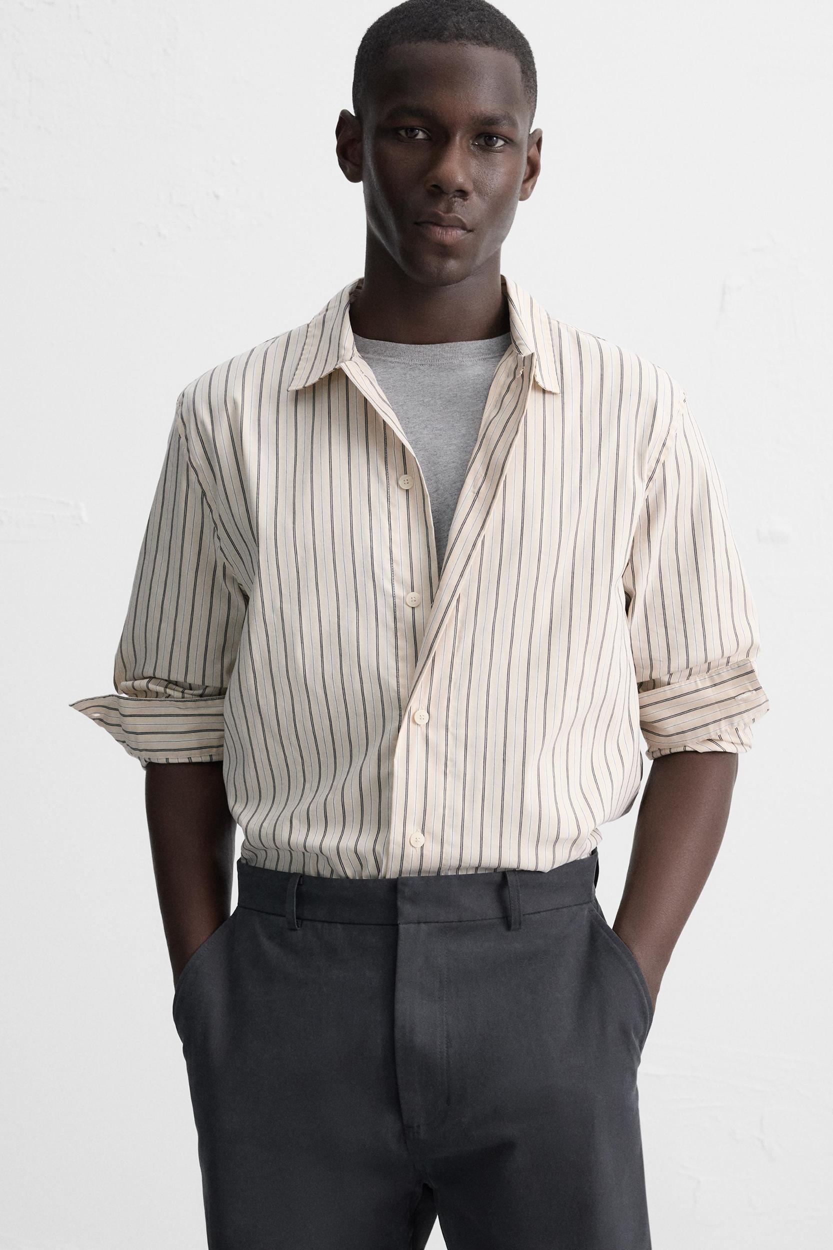 STRIPED STRETCH SHIRT Product Image