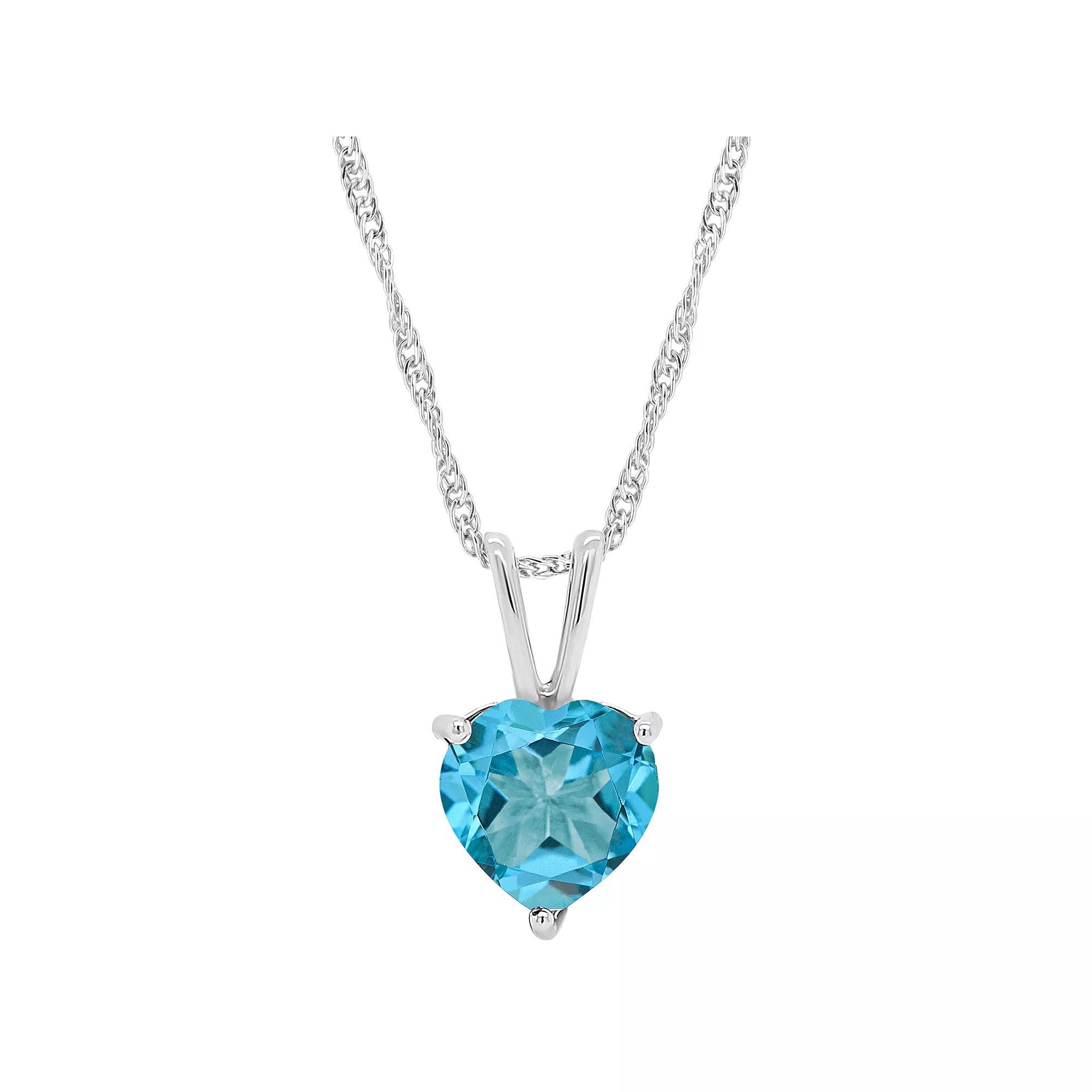Alyson Layne Sterling Silver Gemstone Heart Pendant Necklace, Women's, Size: 18", Purple Product Image