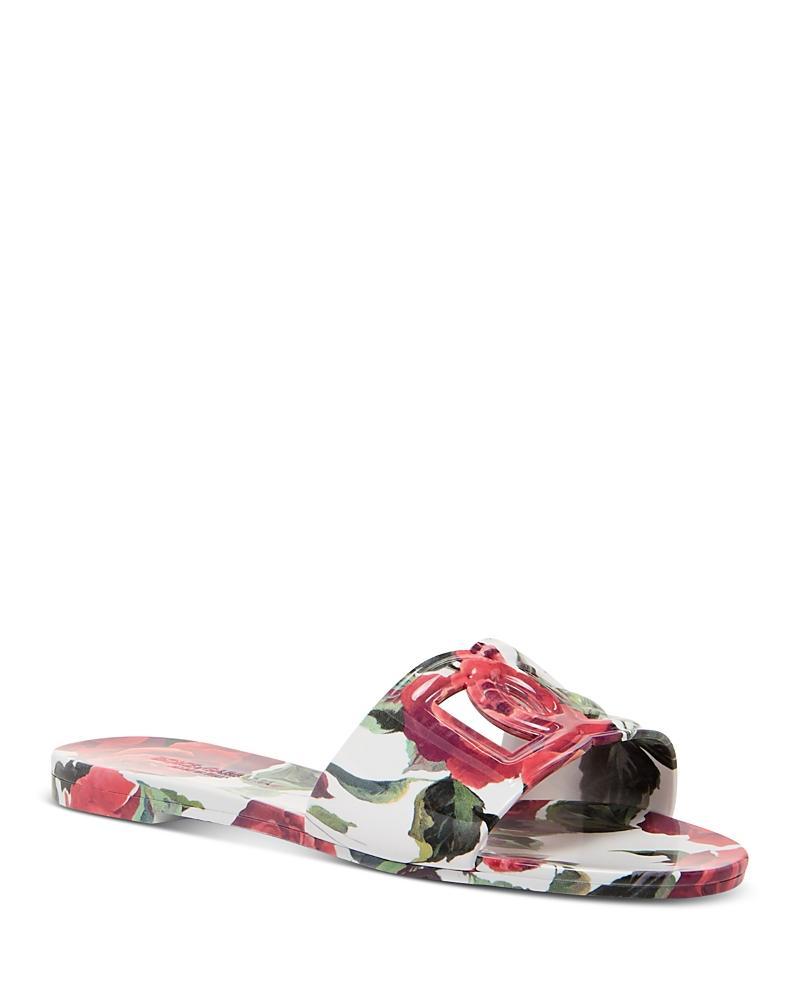Dolce & Gabbana Womens Logo Pool Slide Sandals Product Image
