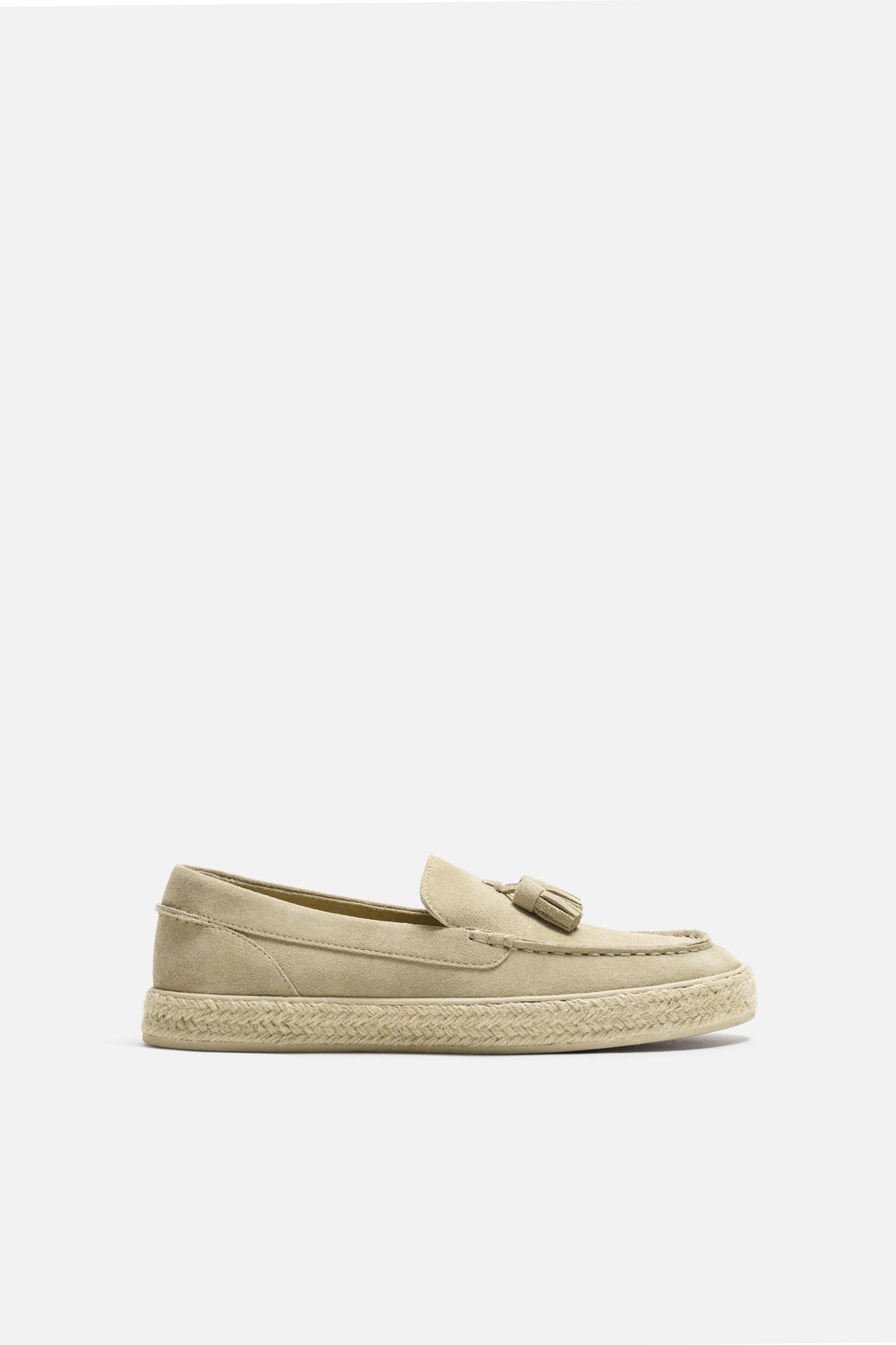 CASUAL JUTE LEATHER LOAFERS Product Image