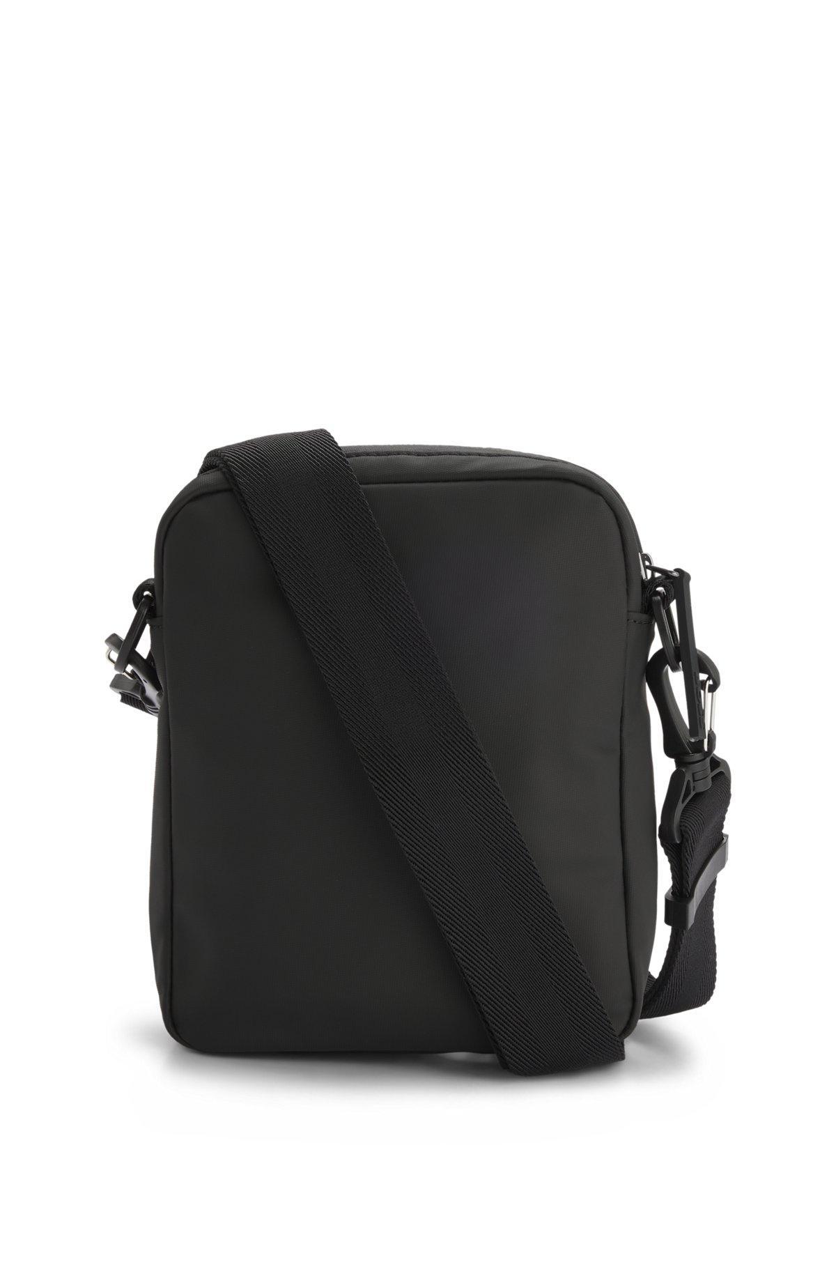 Faux-leather reporter bag with tonal logo Product Image
