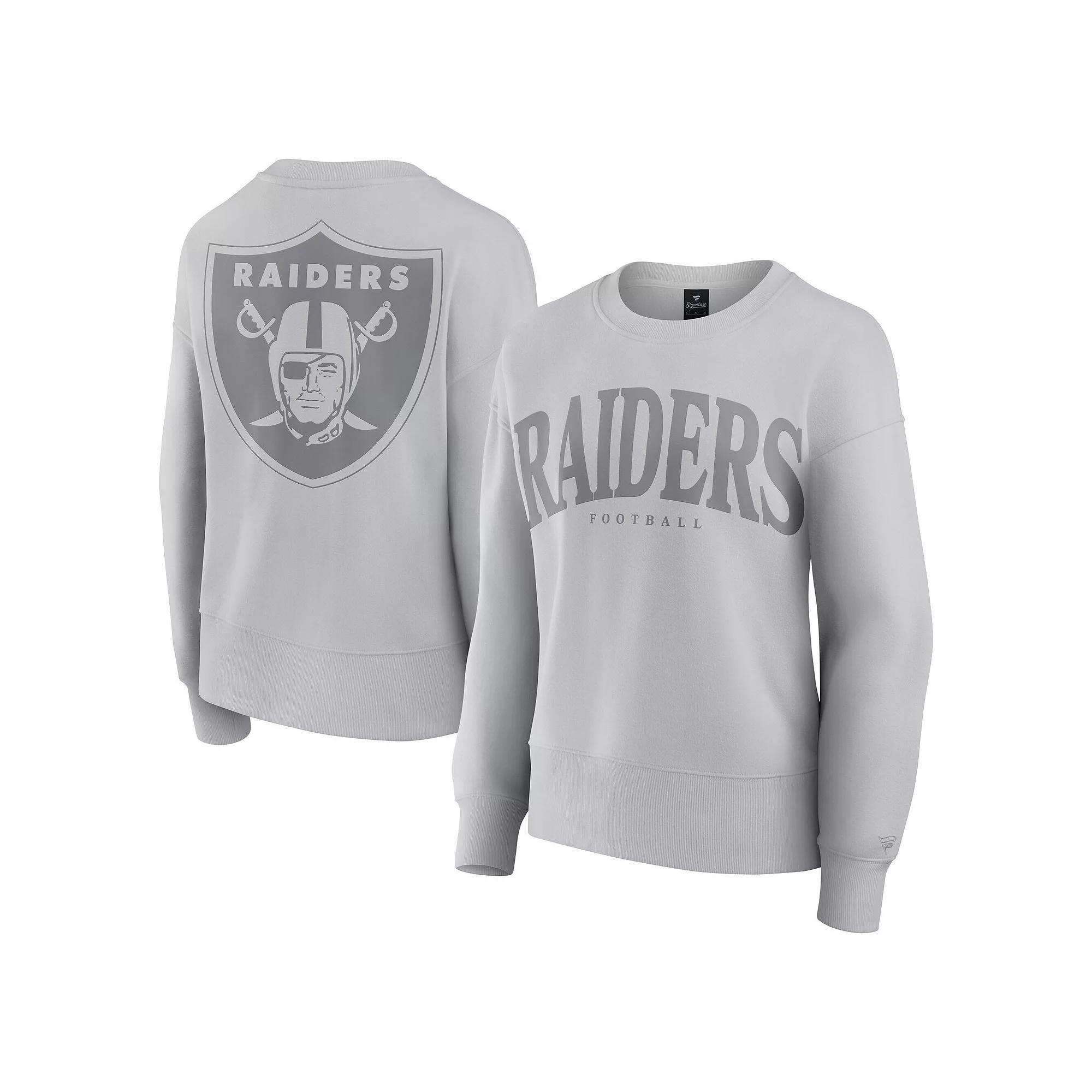 Women's Fanatics  Gray Las Vegas Raiders Signature Elements Pullover Sweatshirt, Size: Medium, Lvr Grey Product Image