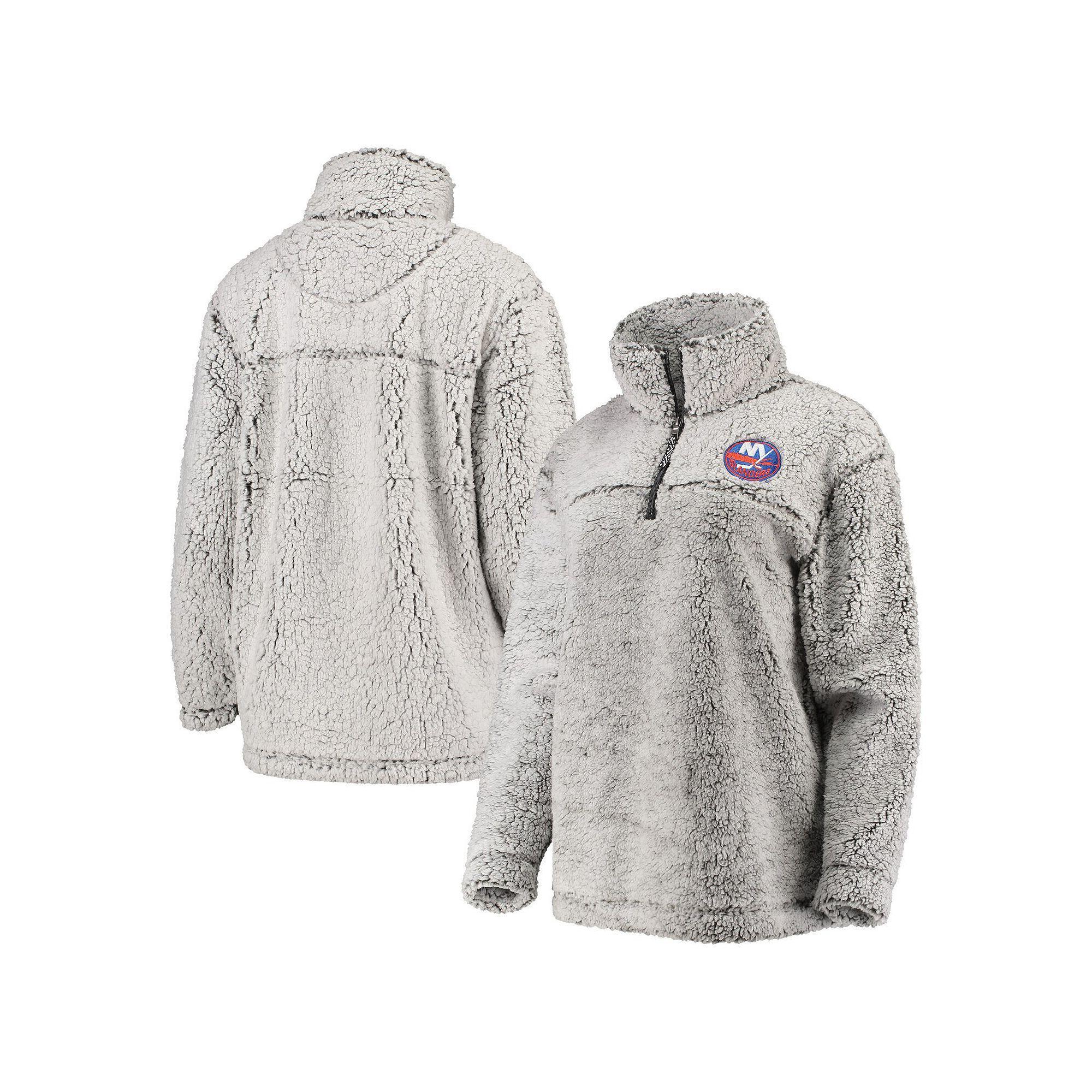 Women's G-III 4Her by Carl Banks Gray Toronto Maple Leafs Sherpa Quarter-Zip Pullover Jacket, Size: Small, Mpl Grey Product Image