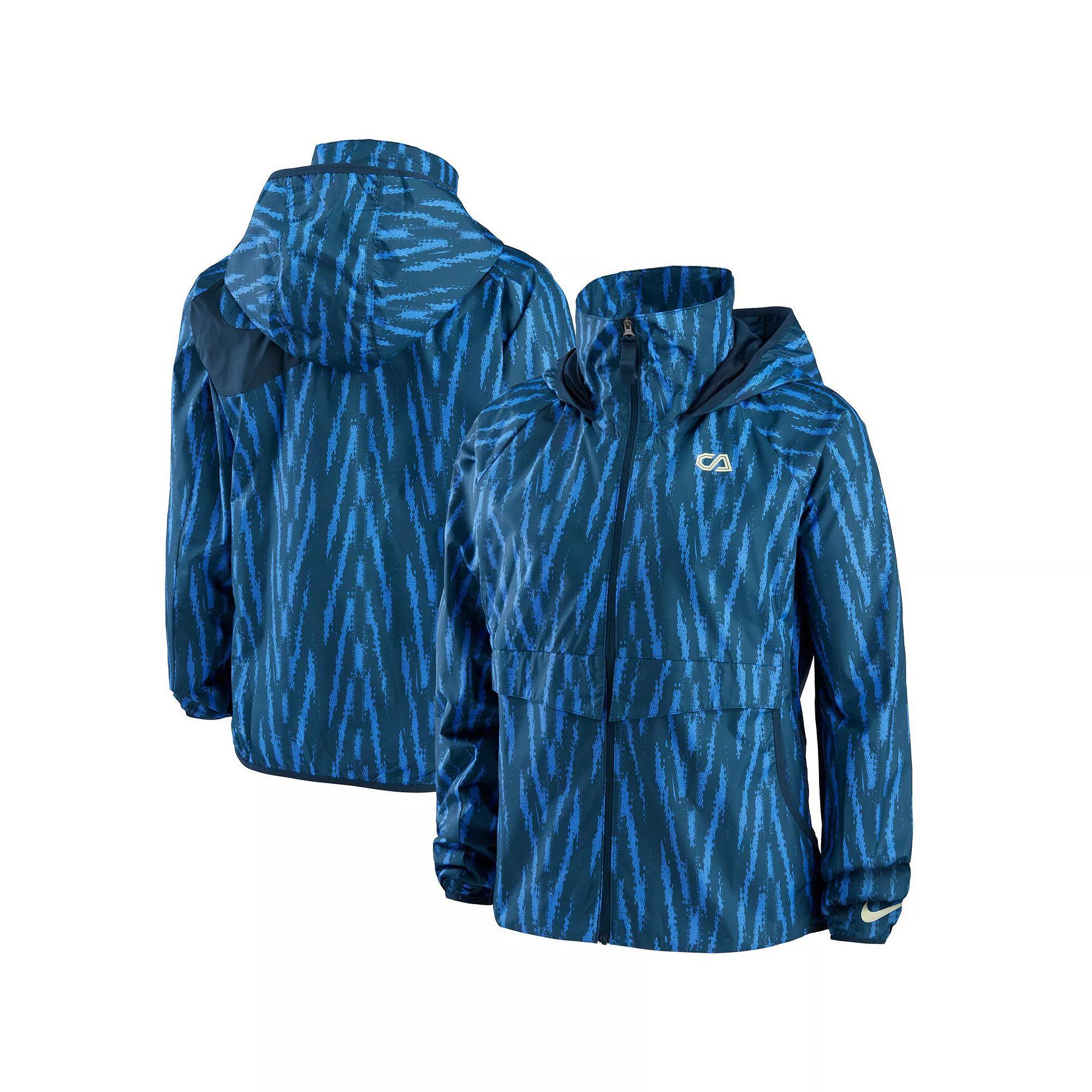 Women's Nike Navy Club America AWF Raglan Full-Zip Jacket, Size: XS, Caf Blue Product Image