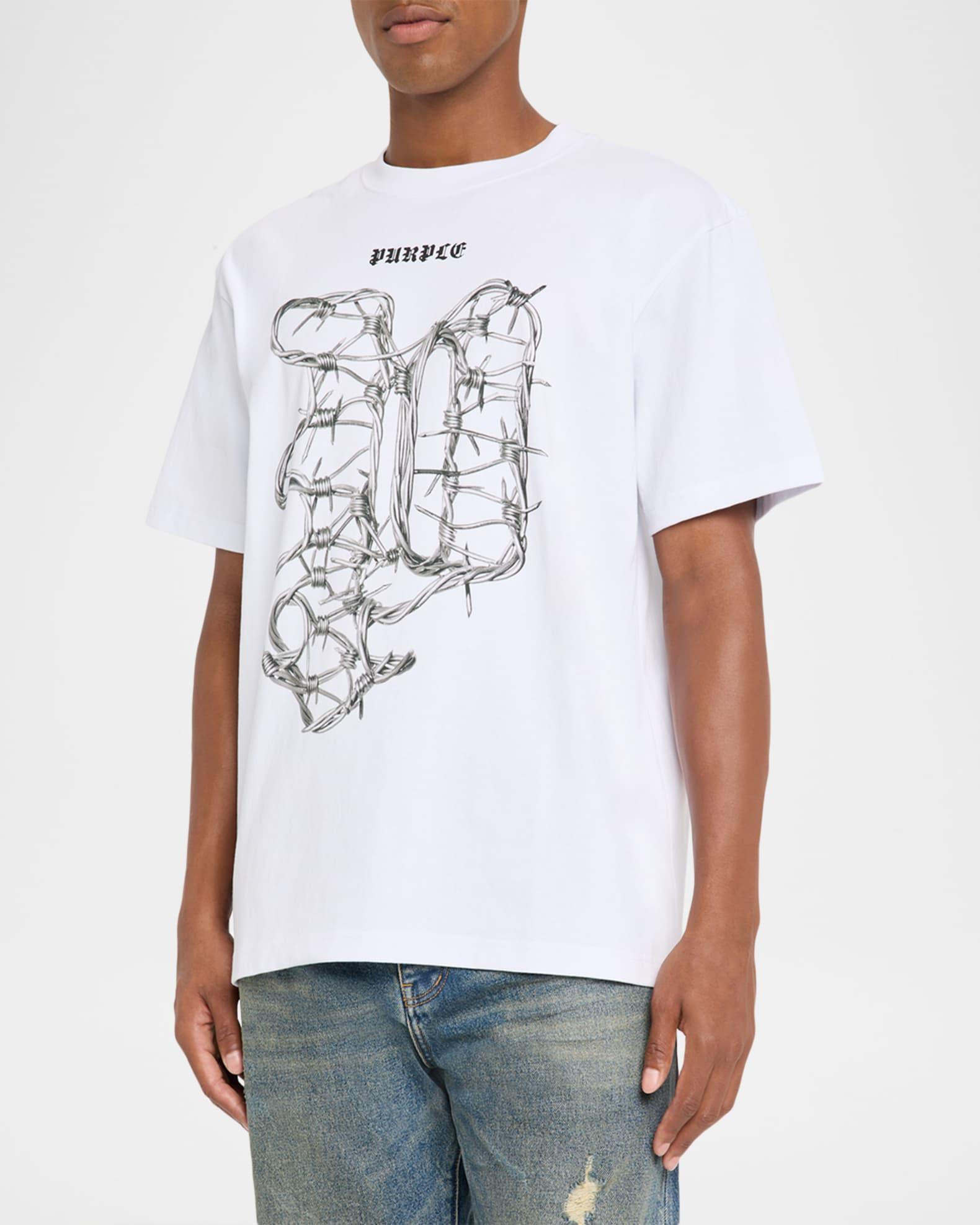 Men's Jersey Barbed Wire Graphic Logo T-Shirt Product Image