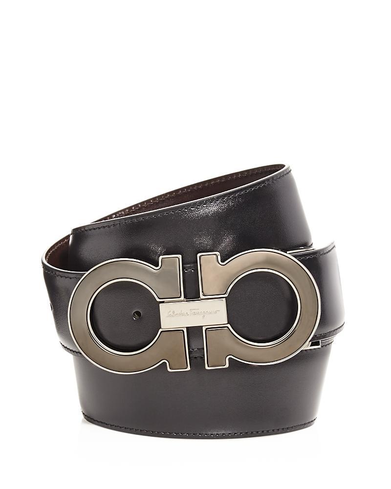 Mens Reversible Leather Gancini-Buckle Belt Product Image