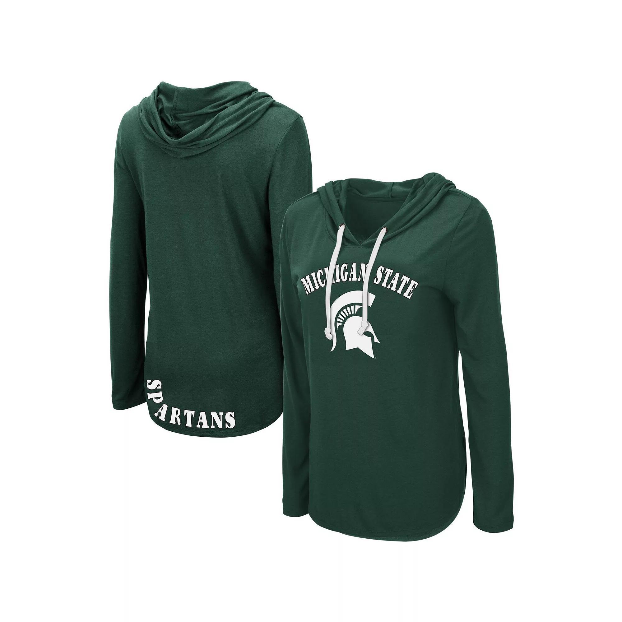 Womens Colosseum Crimson Indiana Hoosiers My Lover Lightweight Hooded Long Sleeve T-Shirt Product Image