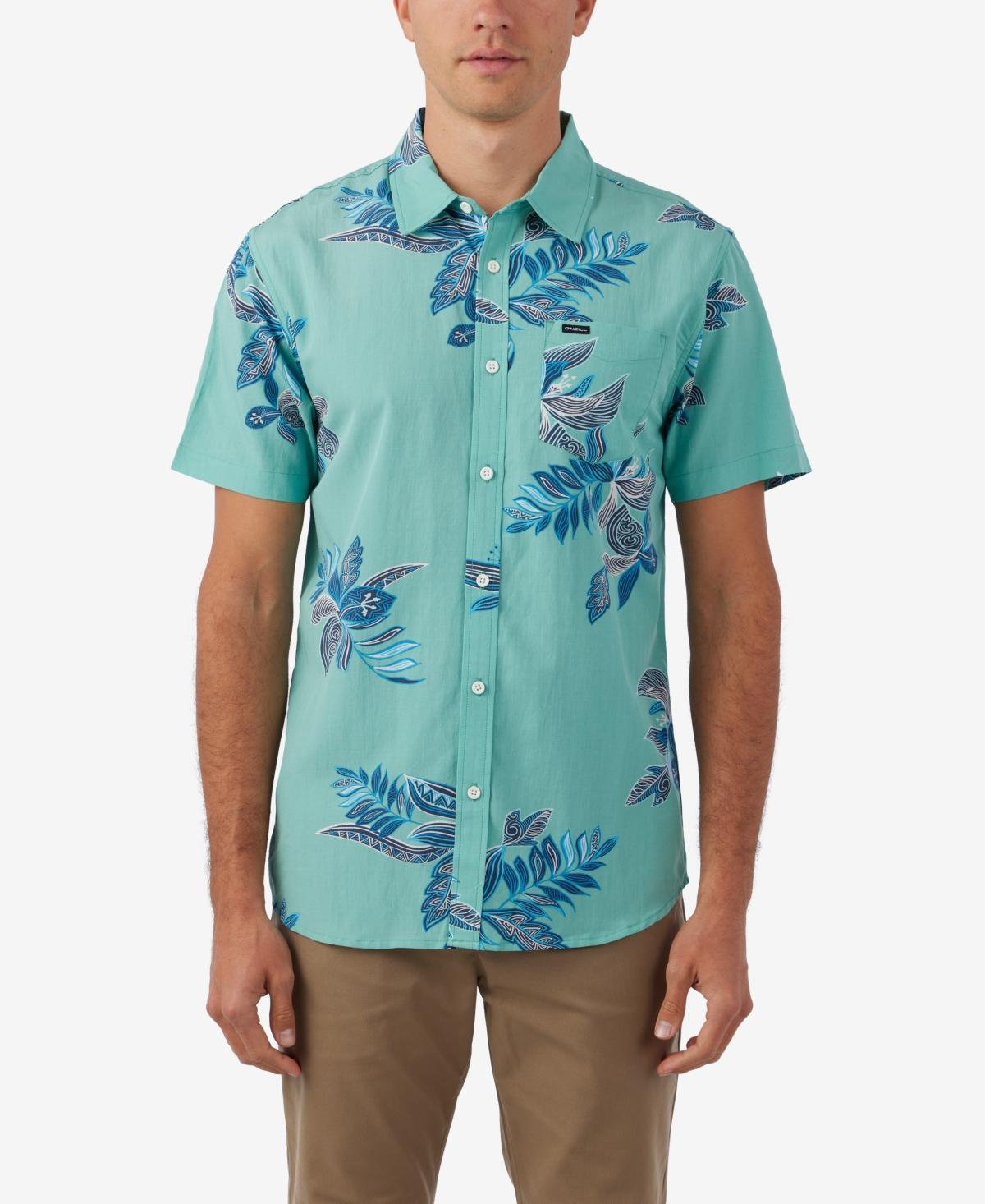 ONeill Mens Oasis Standard-Fit Botanical-Print Button-Down Shirt Product Image