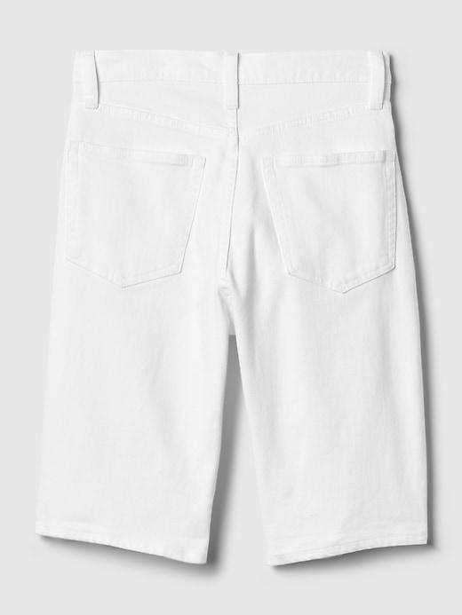 9" High Rise Denim Bermuda Shorts Product Image