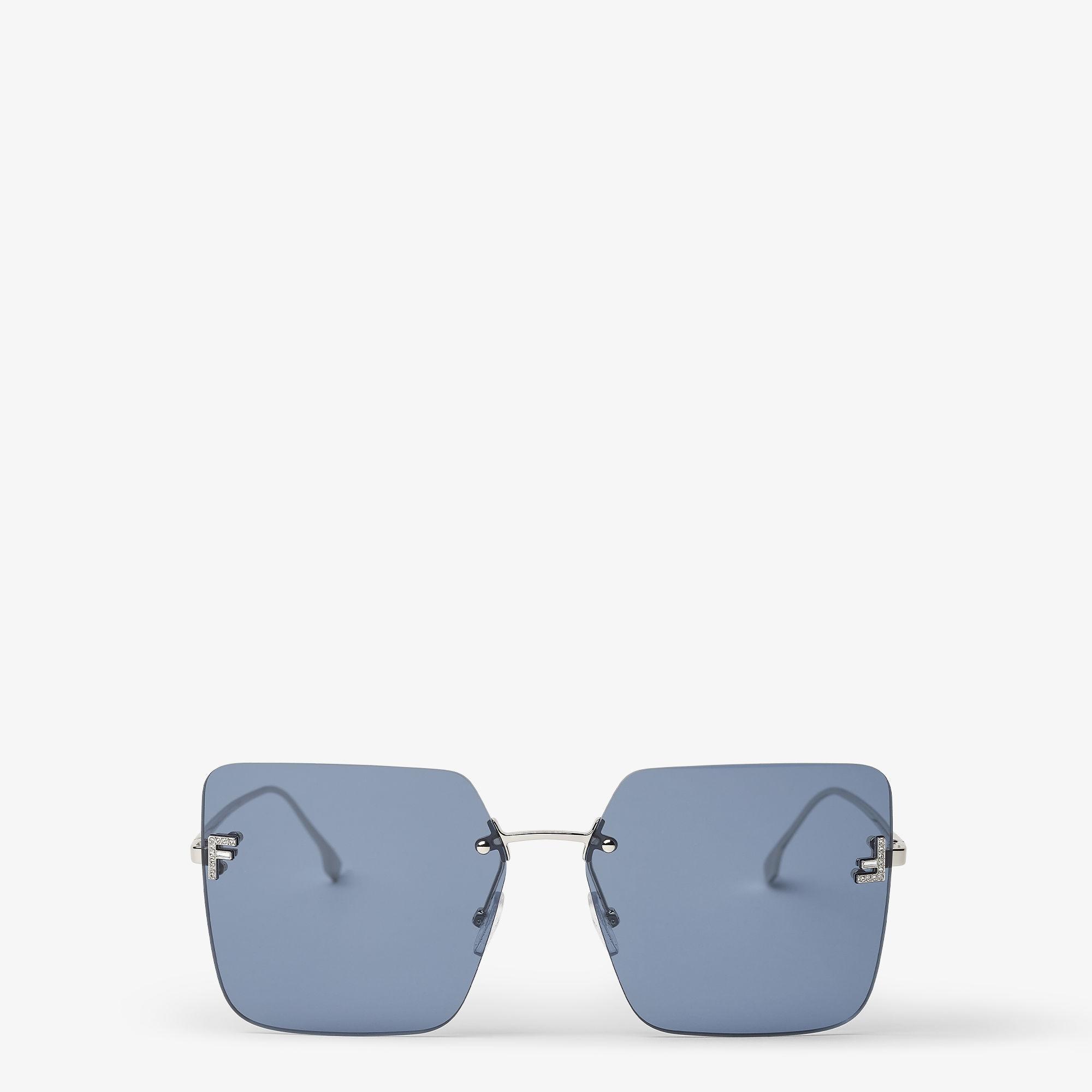 Fendi First CrystalPalladium-finish metal sunglasses Product Image