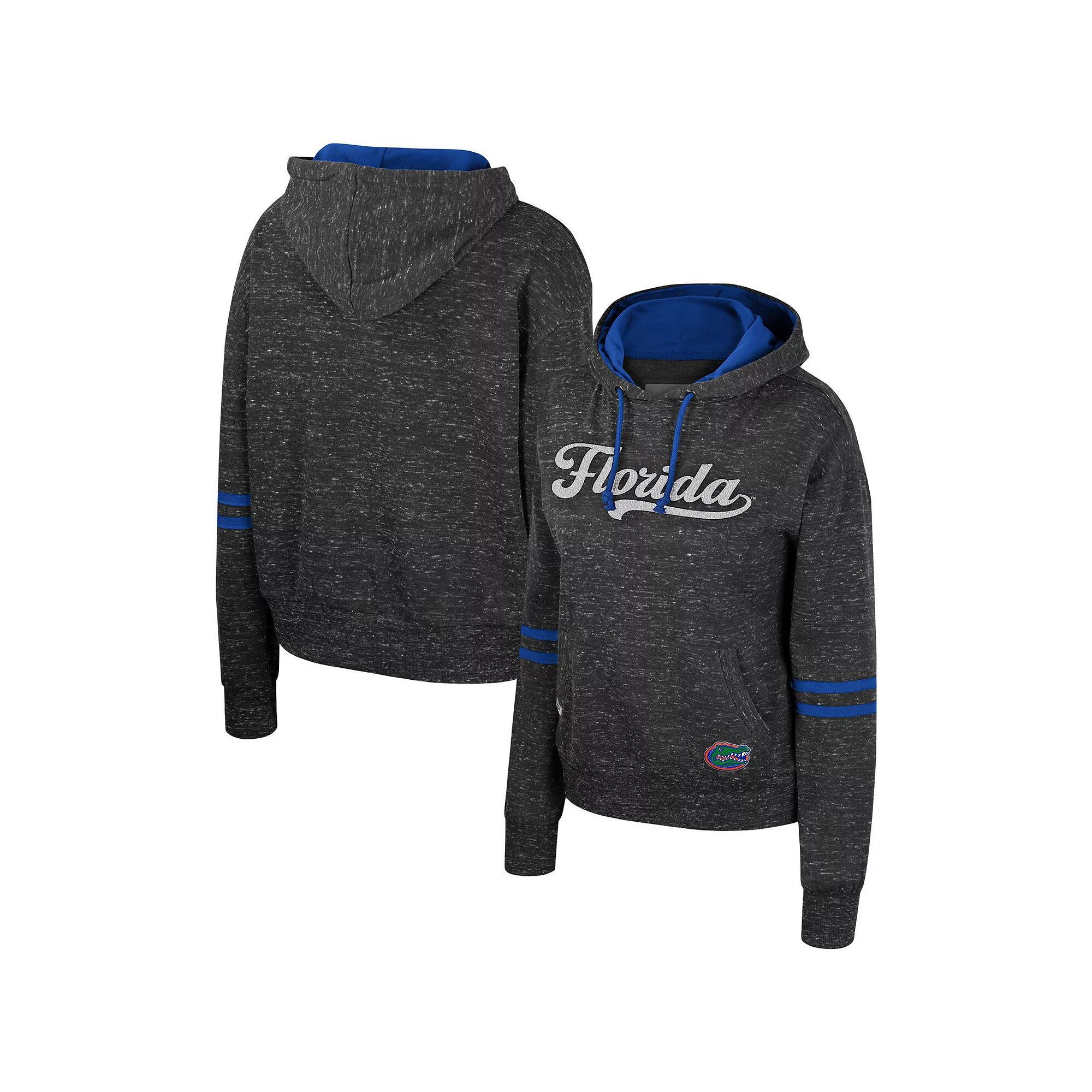 Womens Colosseum Charcoal Illinois Fighting Illini Catherine Speckle Pullover Hoodie Product Image