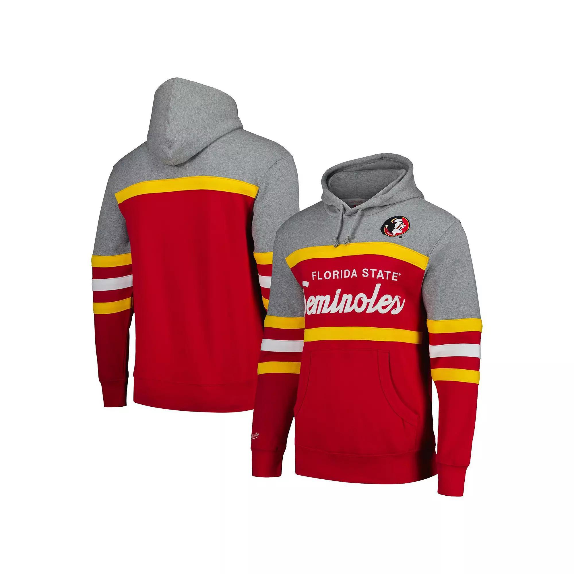 Men's Mitchell & Ness Garnet Florida State Seminoles Head Coach Pullover Hoodie, Size: Medium, Red Product Image
