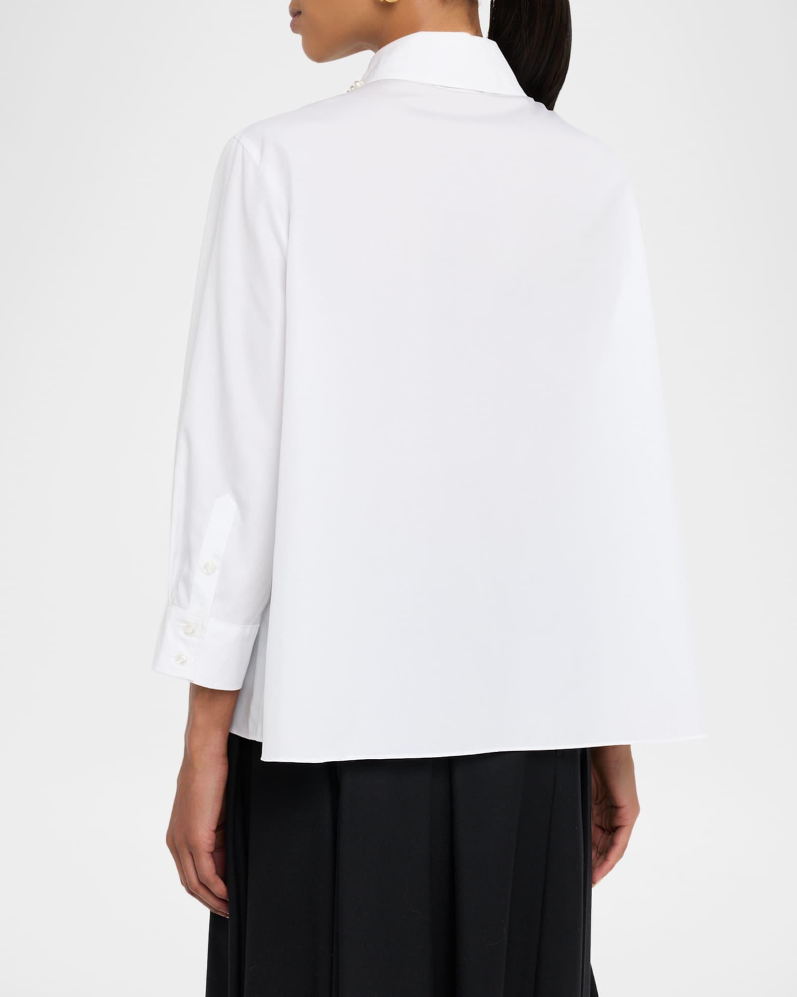 Pearly Beaded Collar Button-Down Shirt Product Image
