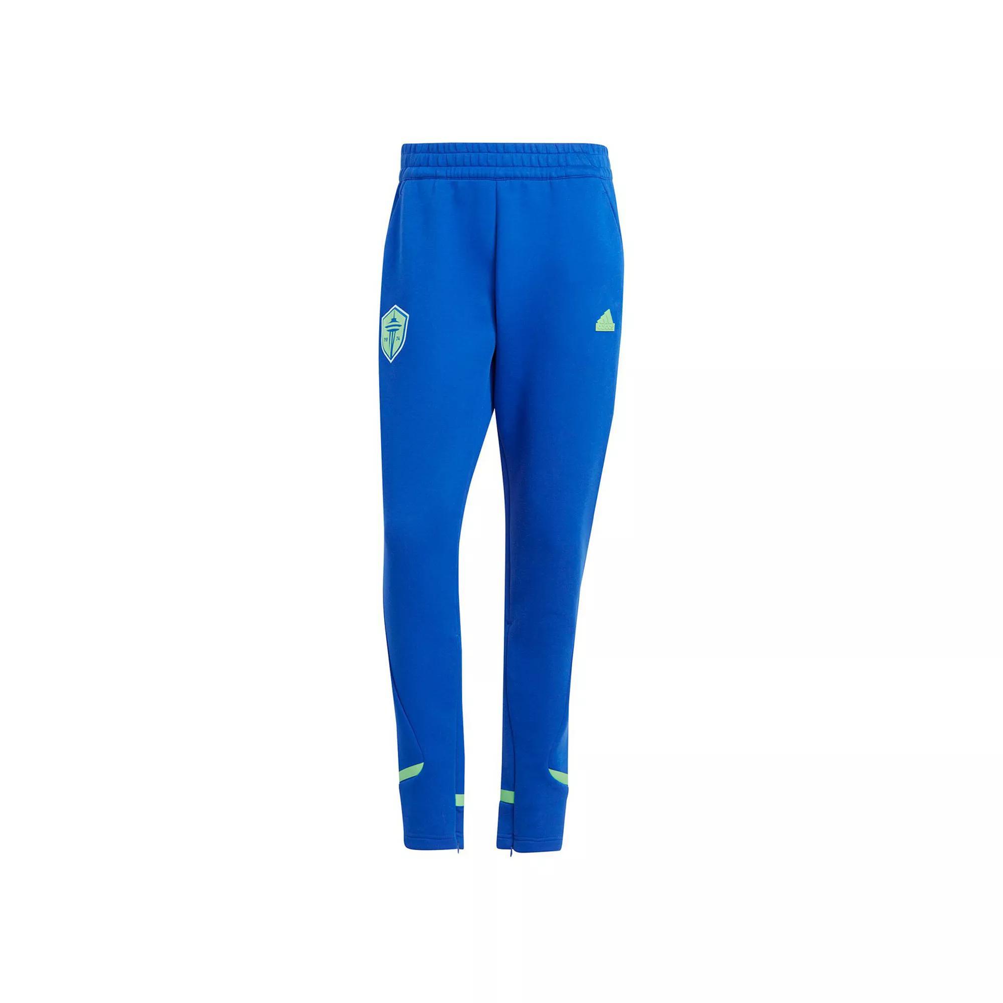 Men's adidas Blue Seattle Sounders FC 2024 Travel Pants, Size: 2XL Product Image