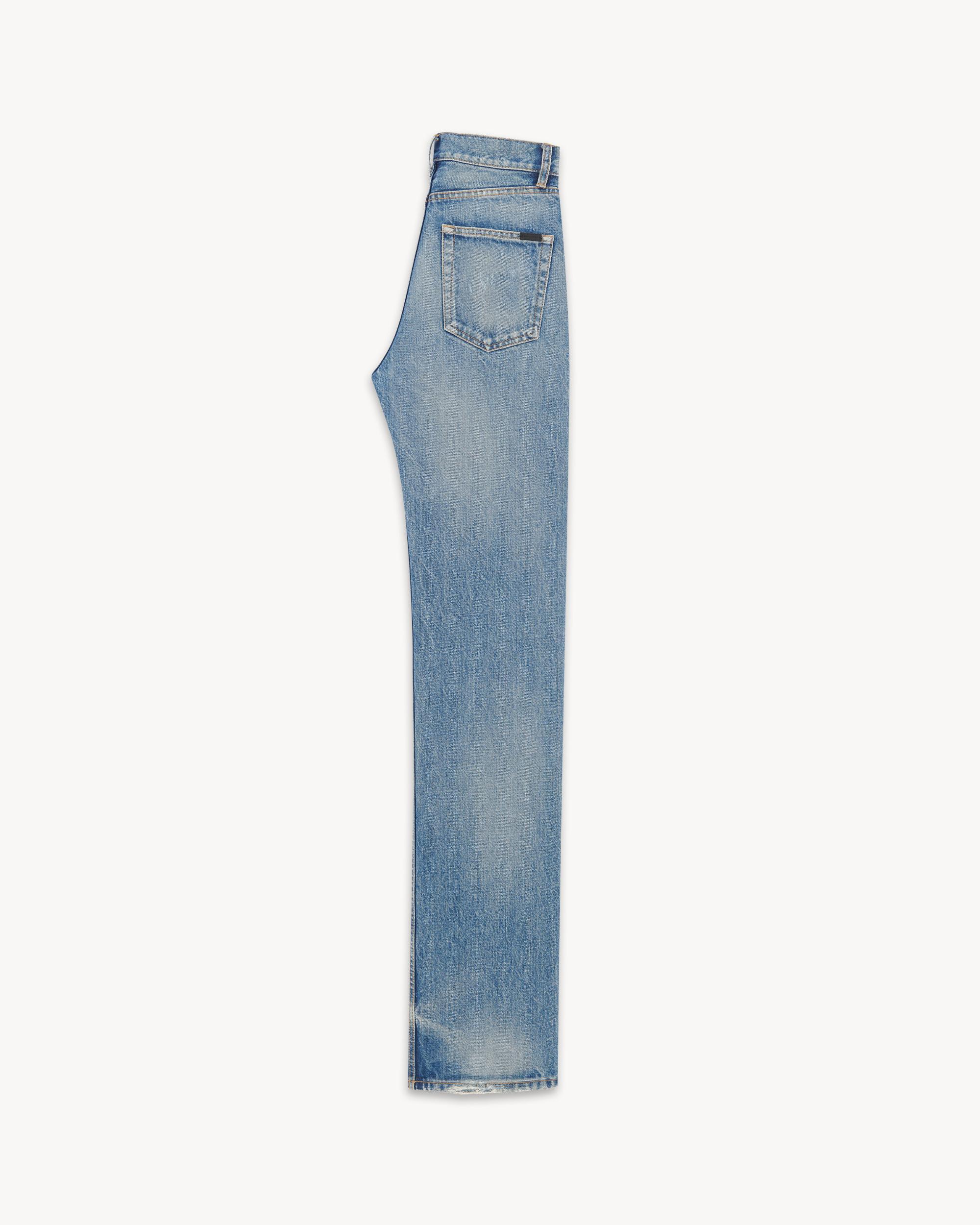 long straight jeans in charlotte blue denim Product Image
