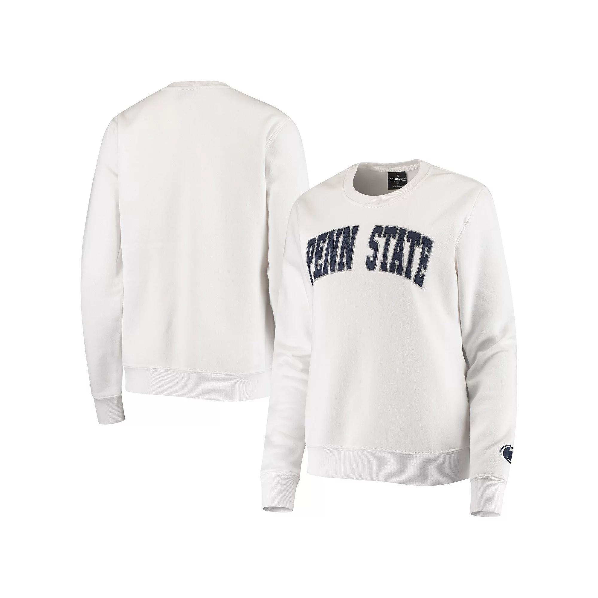 Women's Colosseum White Penn State Nittany Lions Campanile Pullover Sweatshirt, Size: XL Product Image