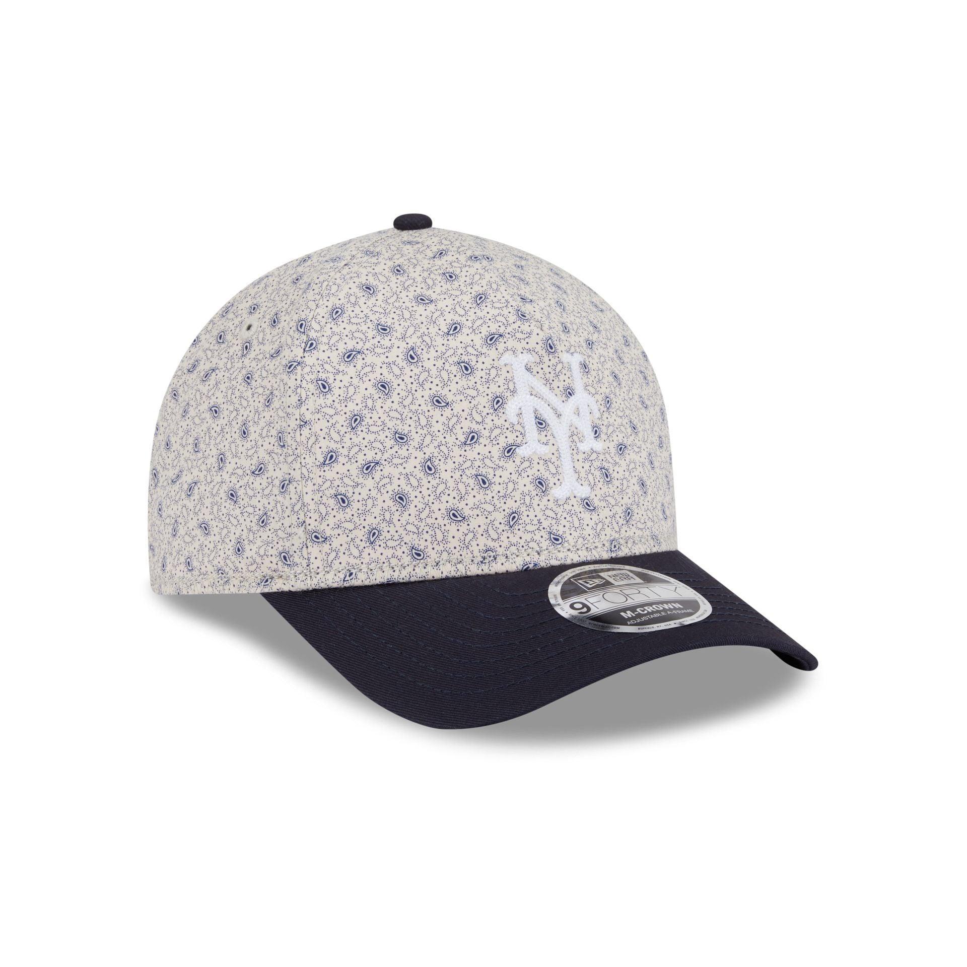 New York Mets Micro Print 9FORTY M-Crown A-Frame Adjustable Hat Male Product Image